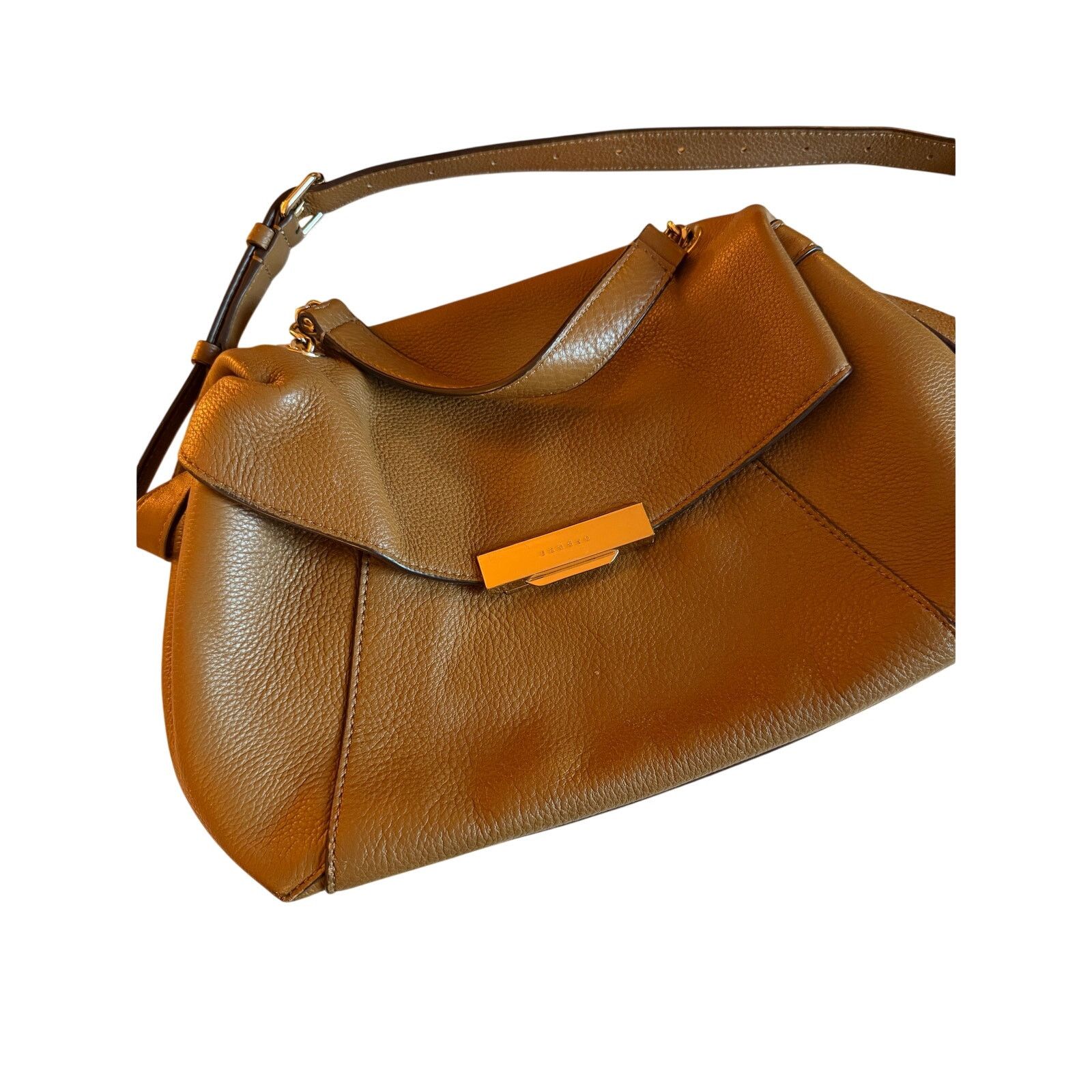Sandro Sandro Brown/ Khaki Leather Handbag Size ONE SIZE - 1 Thumbnail