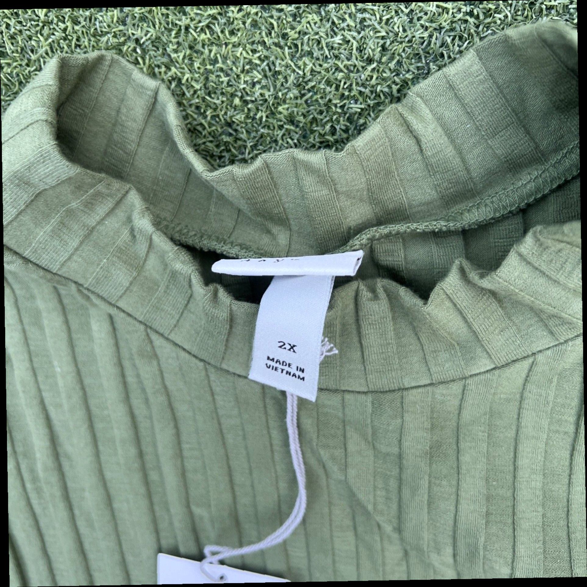 Vintage Women’s Green Tank Top Casual Shirt Ribbed Size 2XL, A New Day, Relaxed fit New Size XXL / US 16-18 / IT 52-54 - 4 Thumbnail