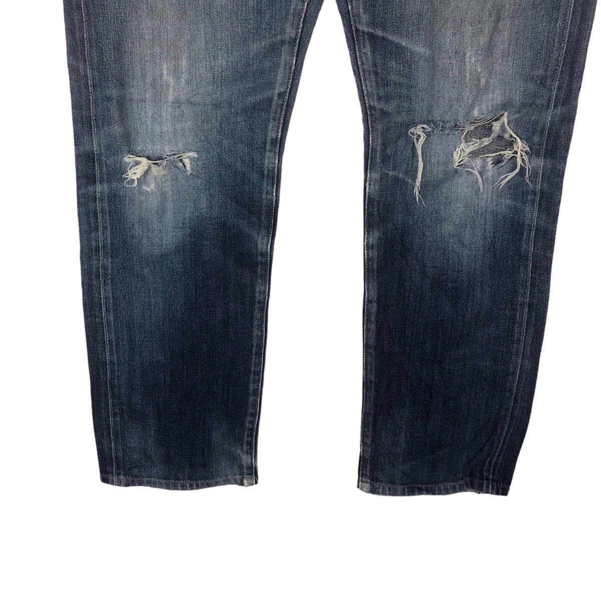 Japanese Brand 🔥RARE DISTRESSED DENIM JEANS UNIQLO JAPAN ISSEY MIYAKE Size US 32 / EU 48 - 3 Thumbnail