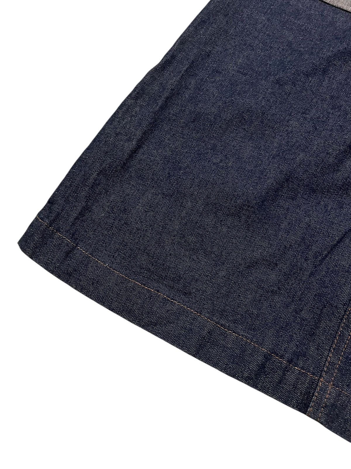 Japanese Brand 2000s Super Lovers Japanese Denim Raw Two-Tone Skirt Size 29" - 7 Thumbnail