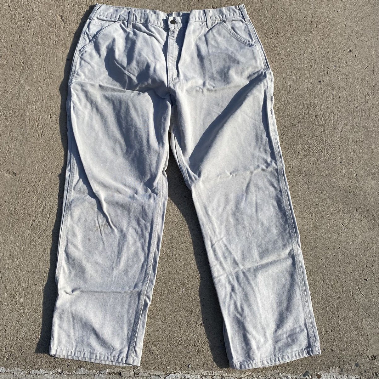 Carhartt Carhartt B11 Carpenter Pants 42x32 Khaki Baggy Workwear Size US 40 / EU 56 - 2 Thumbnail