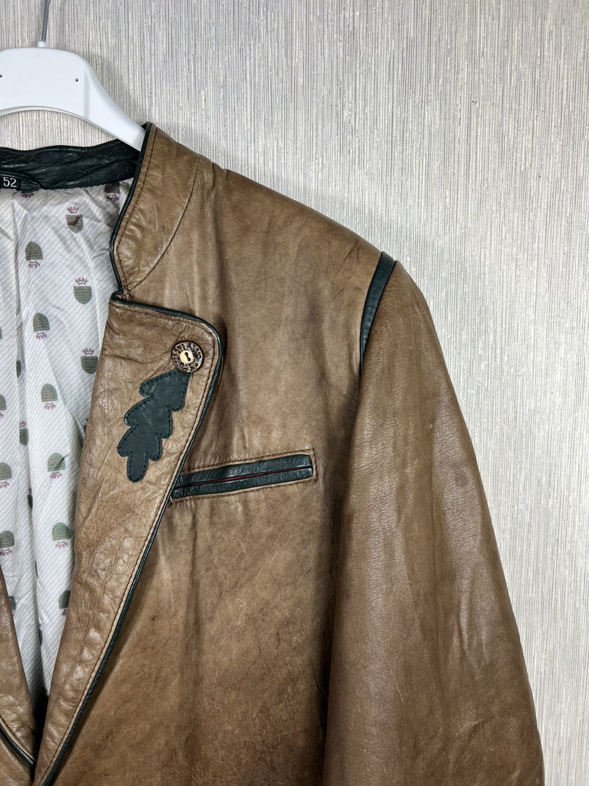 Vintage Vintage 70s genuine leather blazer jacket nordic retro Size US L / EU 52-54 / 3 - 3 Thumbnail
