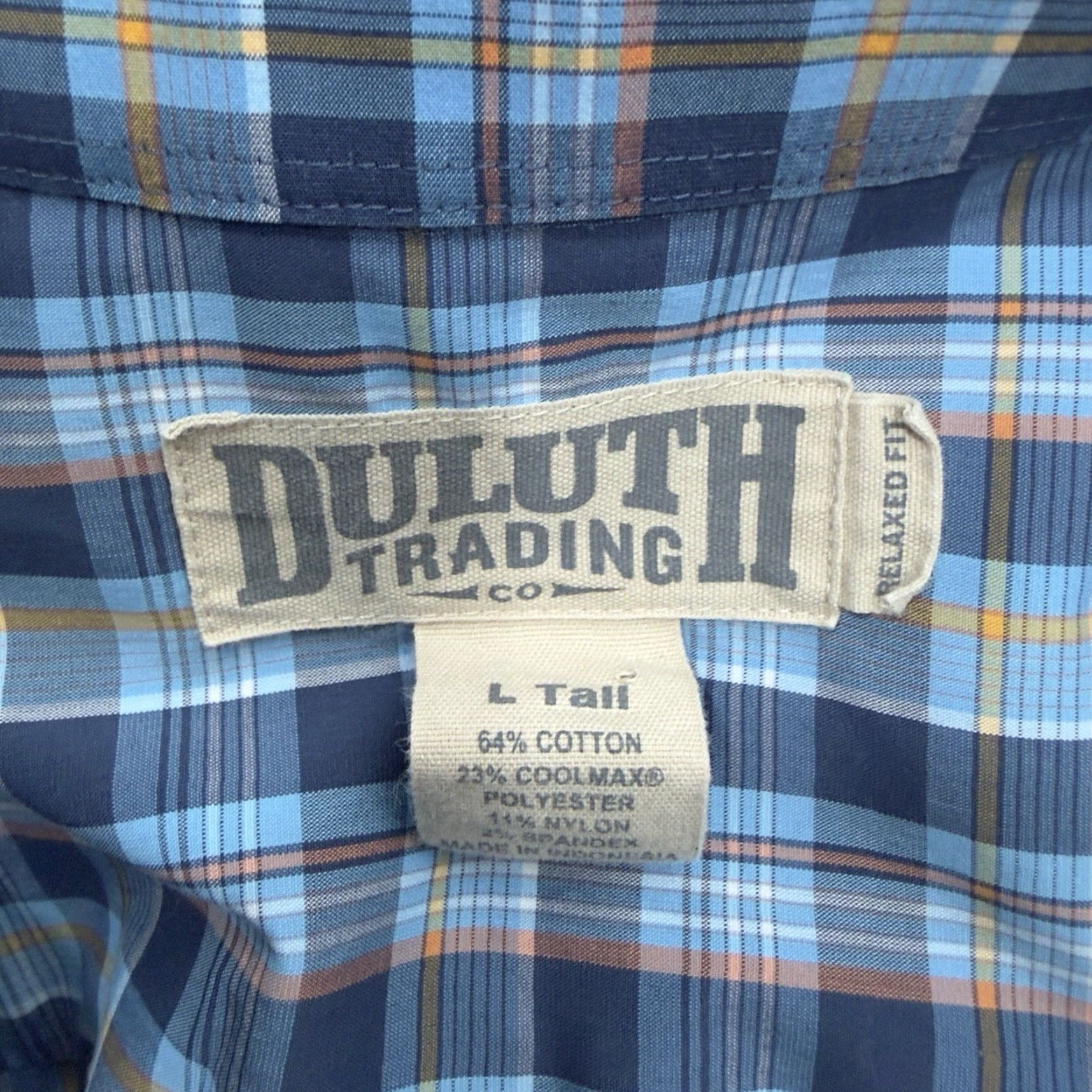 CO Duluth Trading Co Plaid Short Sleeve Button-Down Shirt Mens LT Big & Tall Multicolor Size US L / EU 52-54 / 3 - 4 Thumbnail