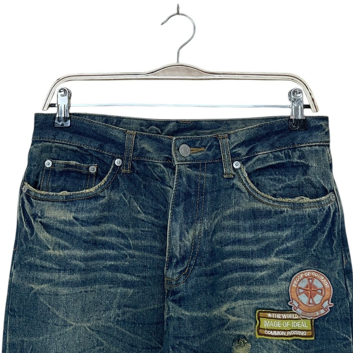 Japanese Brand Vintage Japanese Brand Patchwork Distressed Jeans 2000s Size US 29 - 7 Thumbnail