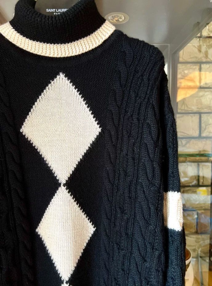 Saint Laurent Paris × Yves Saint Laurent Saint Laurent 21fw Black and White Sweater2410-Nextarrow Size US M / EU 48-50 / 2 - 3 Thumbnail