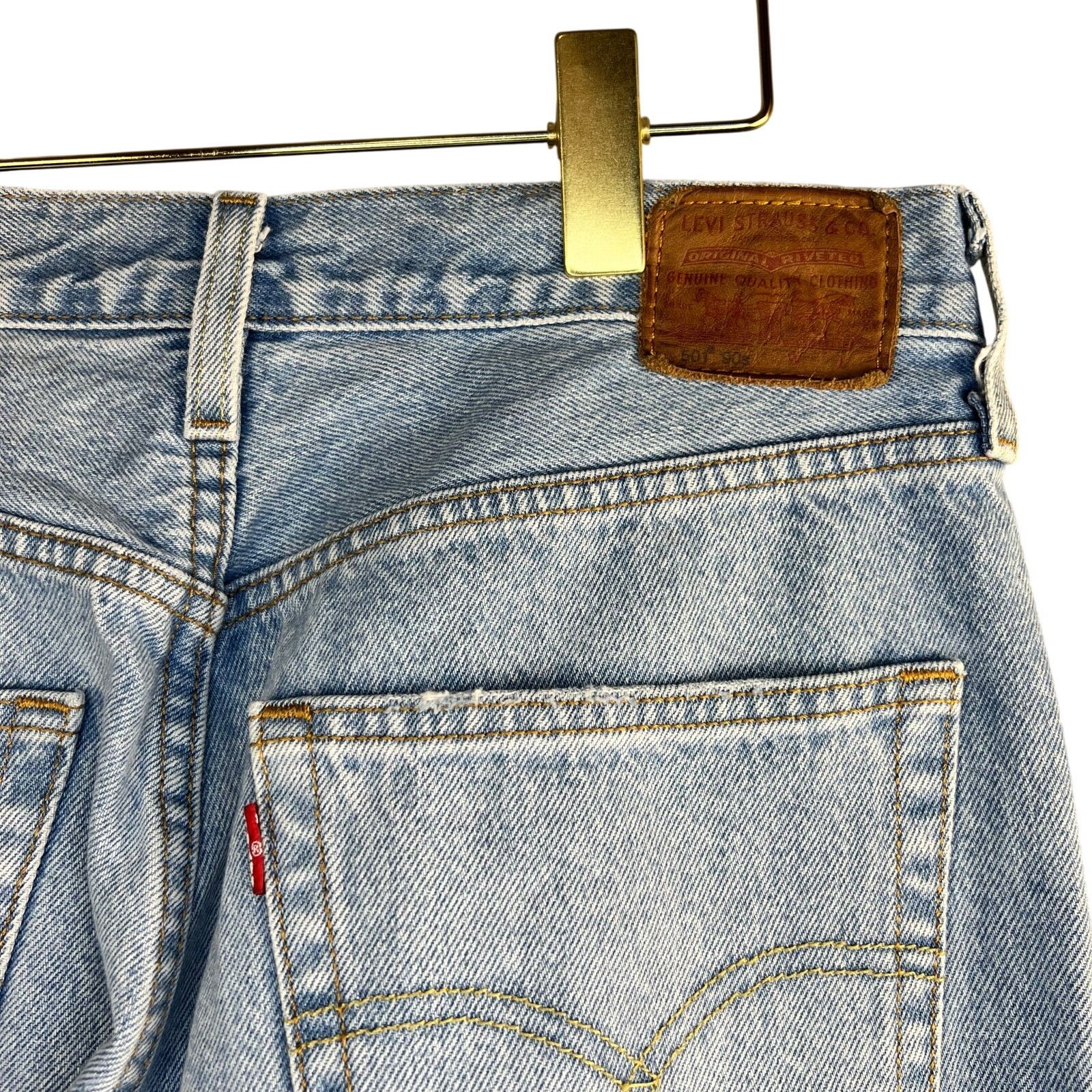 Levi's Levi’s 501 Distressed Button Fly Jeans 30x32 Straight Leg Size US 30 / EU 46 - 3 Thumbnail