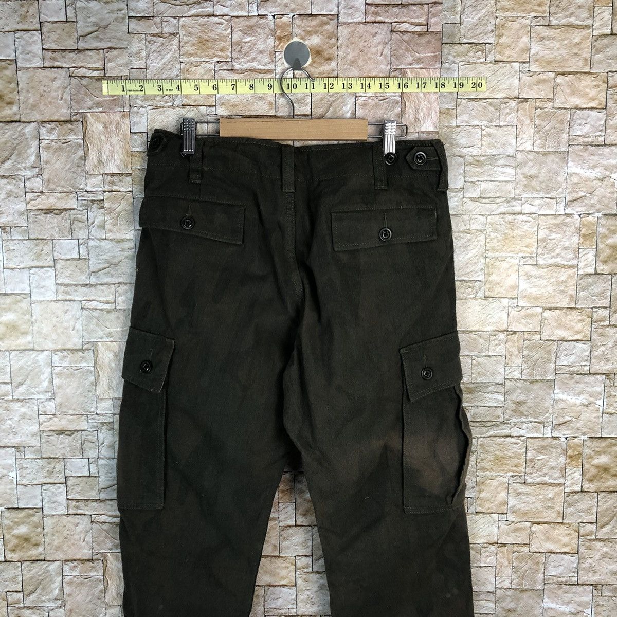 Japanese Brand Back Number Green Cargo Multipocket Pants #A594 Size US 30 / EU 46 - 16 Thumbnail