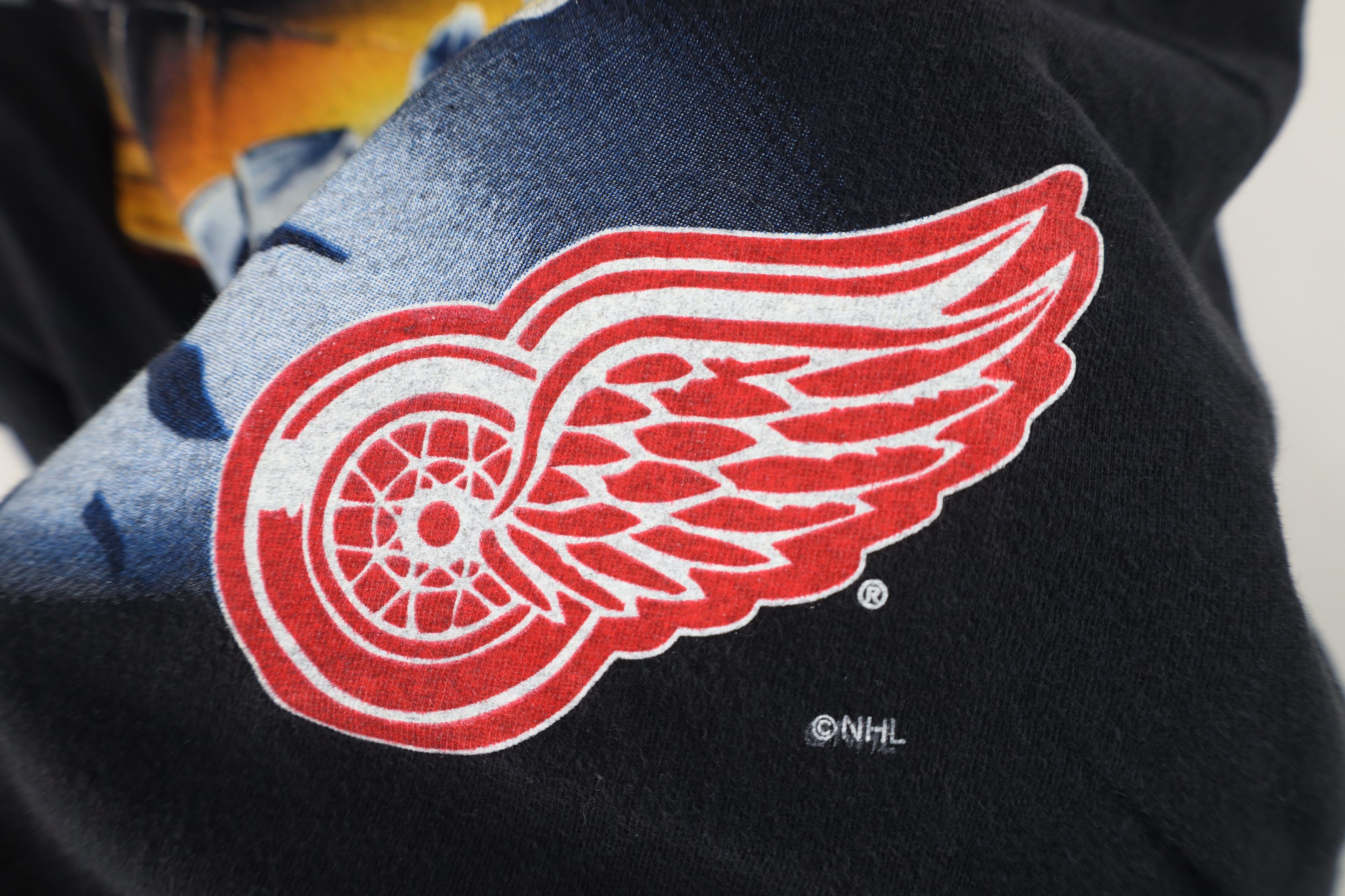 Vintage Vintage 90s Detroit Red Wings Hockey T-Shirt Black USA Size US XL / EU 56 / 4 - 5 Thumbnail