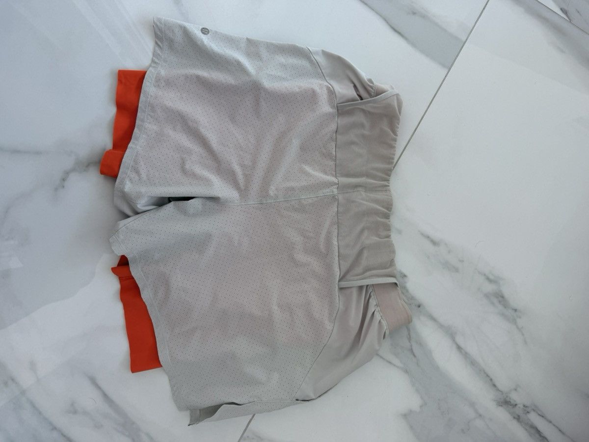 Lululemon White shorts orange lining with tights Size US 32 / EU 48 - 2 Thumbnail