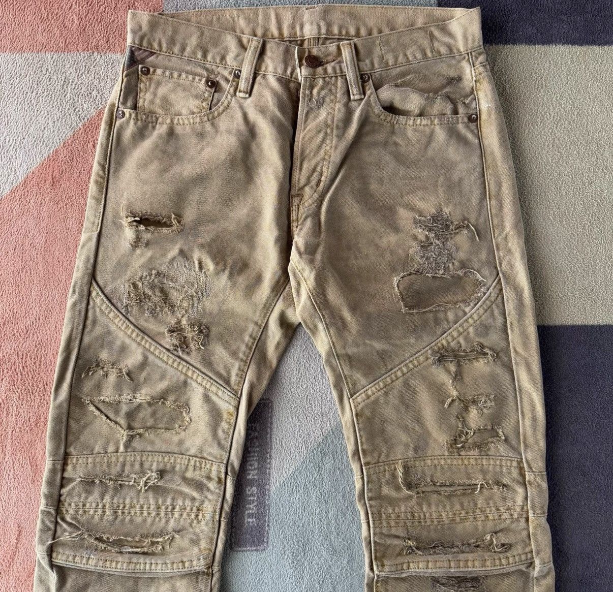 Denim & Supply Ralph Lauren Ralph Lauren Denim Supply Distressed Canvas Cargo Pants K22 Size US 29 - 3 Thumbnail