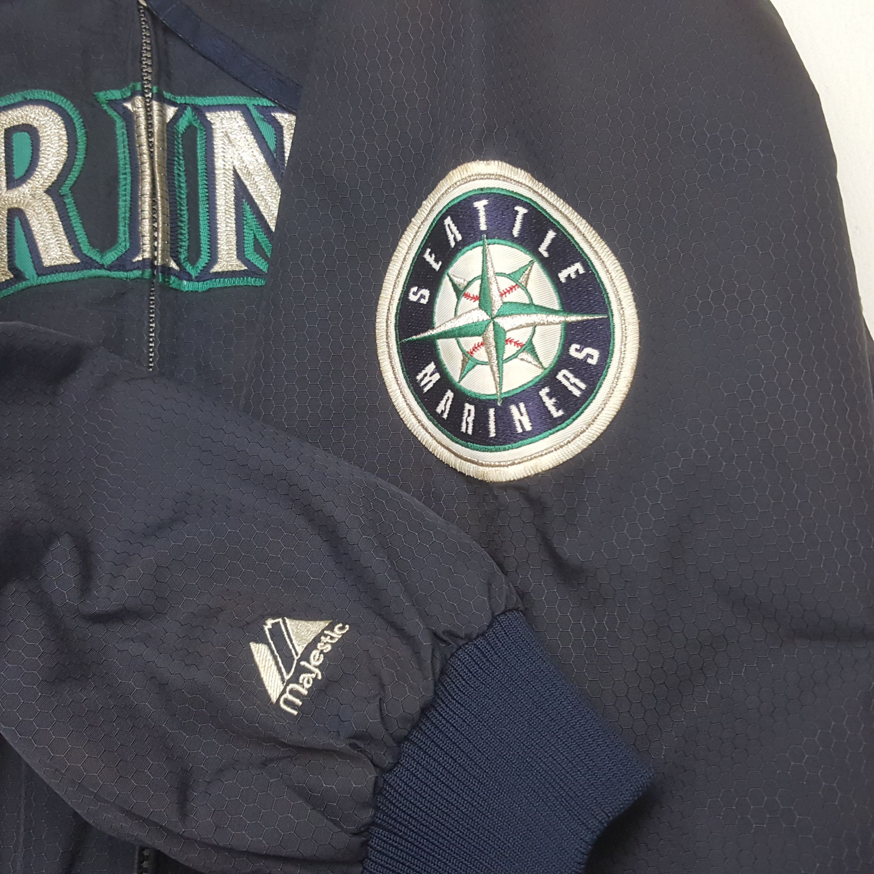 Majestic Vintage Mariners MLB Bomber Jacket Size US L / EU 52-54 / 3 - 8 Thumbnail