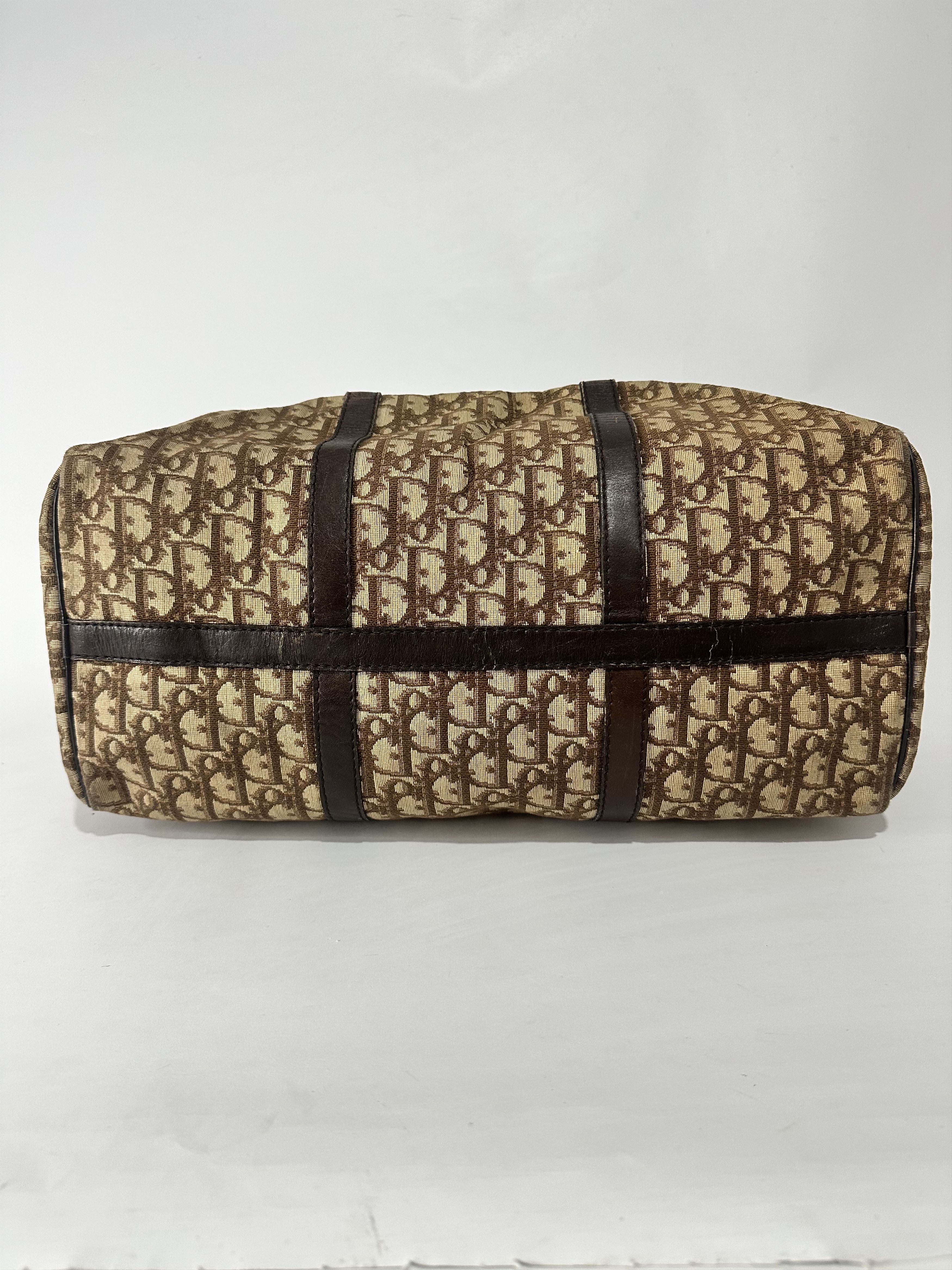 Dior Dior Brown Canvas Oblique Large Boston Bag Size ONE SIZE - 3 Thumbnail