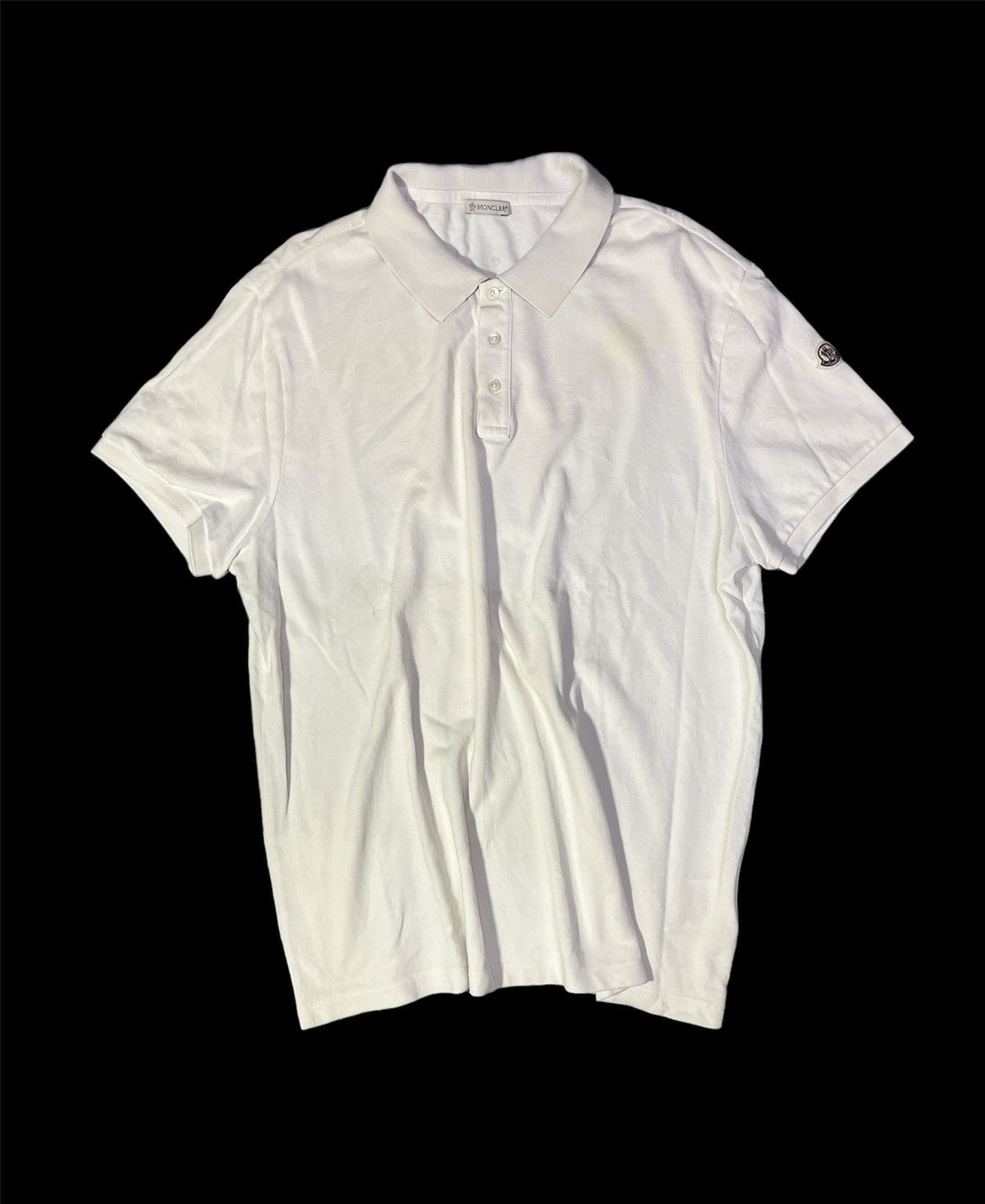 image of Moncler Polo Shirt in White, Men's (Size 2XL)