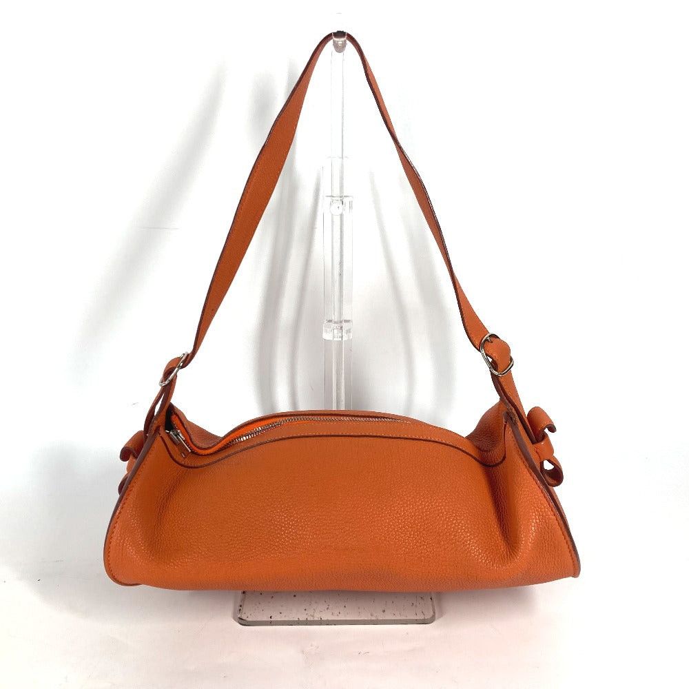 Hermes Doremi Solfa Syllables (Do, Re, Mi, Fa, Sol (Soh), La And Si (Ti)) Briefcase Tote Bag Shawl Cylindrical Shoulder Togo Women Orange