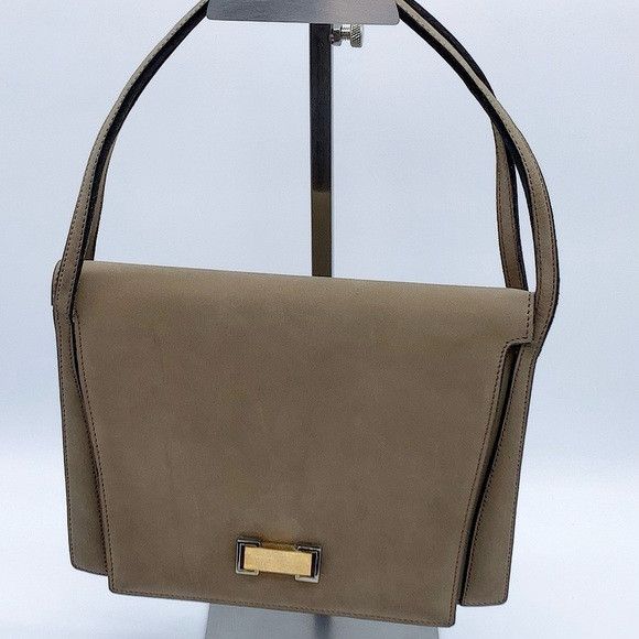 Pierre Balmain Vintage Pierre Balmain Nubuck Leather Handbag in Taupe Size ONE SIZE - 3 Thumbnail
