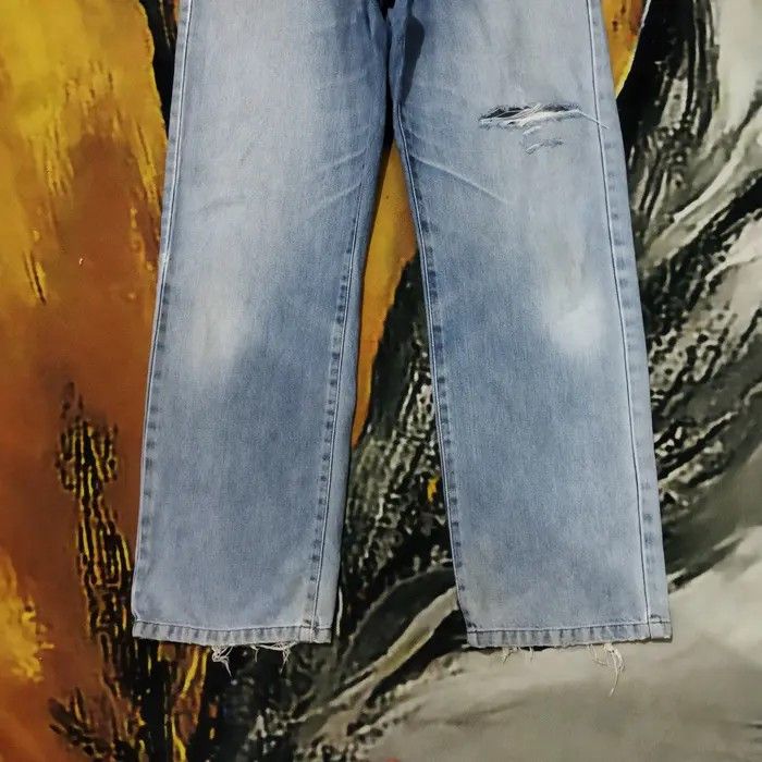 Edwin × Vintage EDWIN VINTAGE DISTRESSED LIGHT BLUE JEANS PANTS Size US 33 - 3 Thumbnail