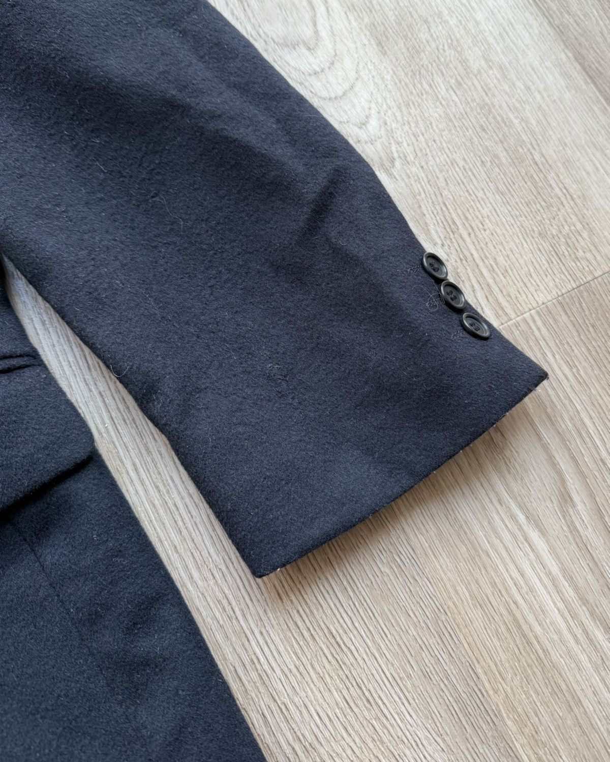 Pierre Balmain Vintage Pierre Balmain Navy Blue Wool Blazer Size 46R - 5 Thumbnail