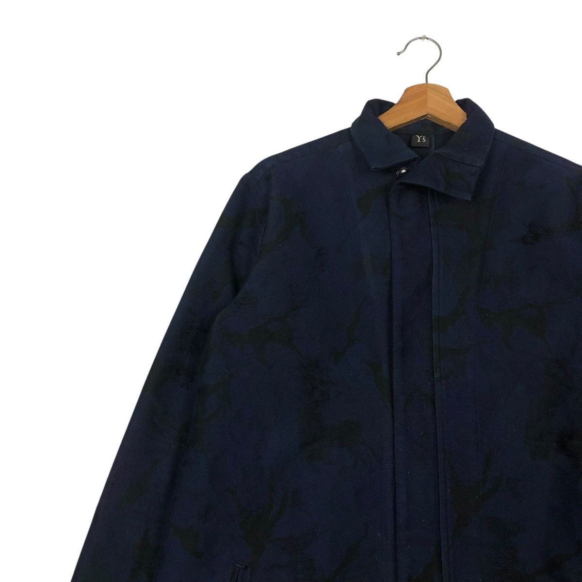 Yohji Yamamoto 🔥VINTAGE Y’S YOHJI YAMAMOTO LONG JACKET DENIM FLORAL Size US M / EU 48-50 / 2 - 10 Thumbnail