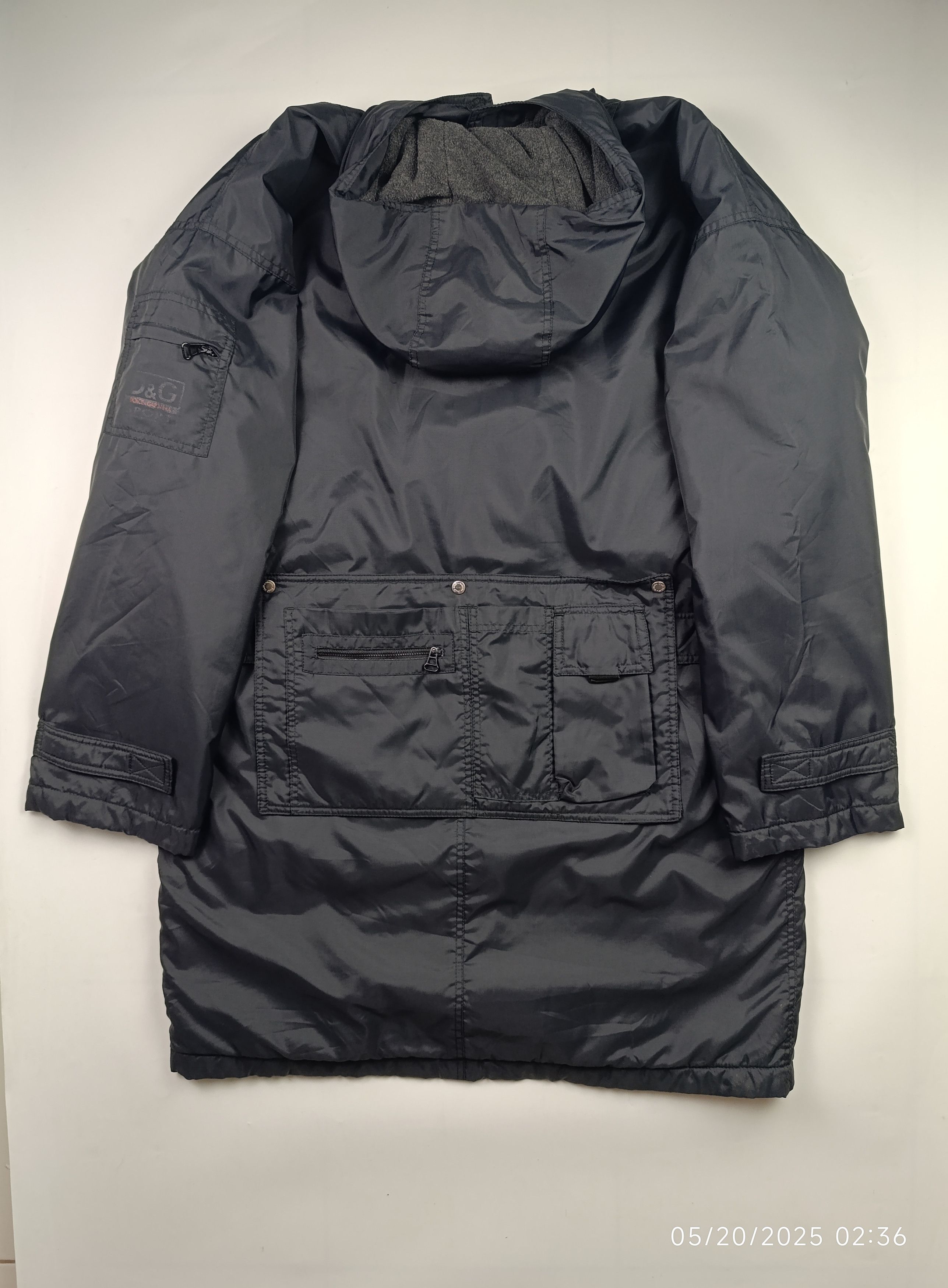 Dolce & Gabbana DOLCE AND GABBANA NYLON LONG JACKET DETACHABLE POCKET Size US L / EU 52-54 / 3 - 2 Thumbnail