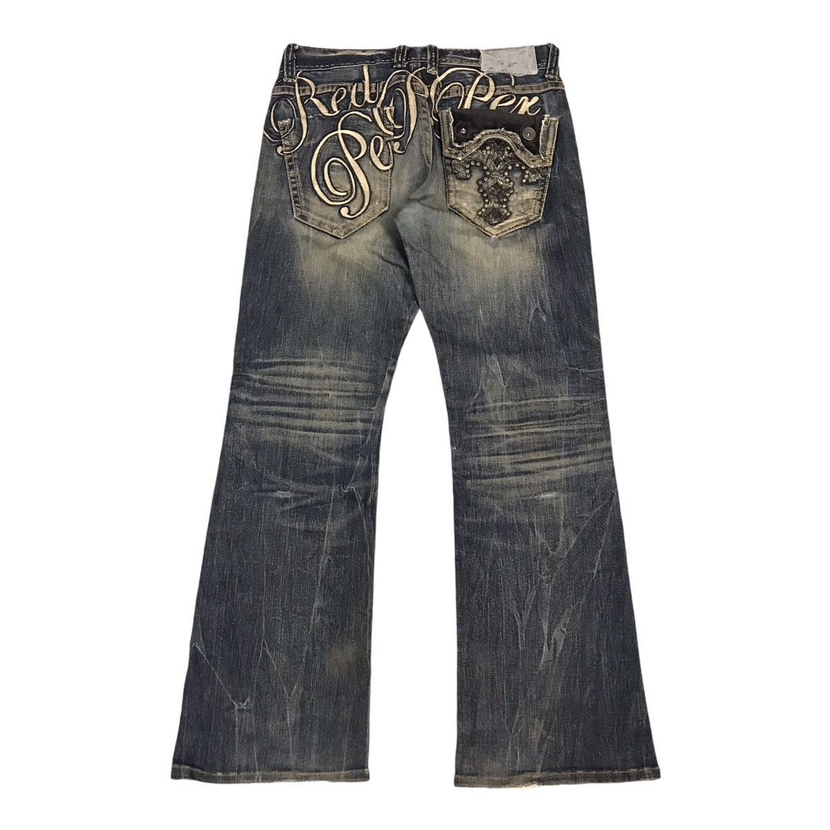 Japanese Brand RED PEPPER JAPAN DESIGN DENIM DISTRESSED DENIM PANTS Size US 30 / EU 46 - 1 Thumbnail