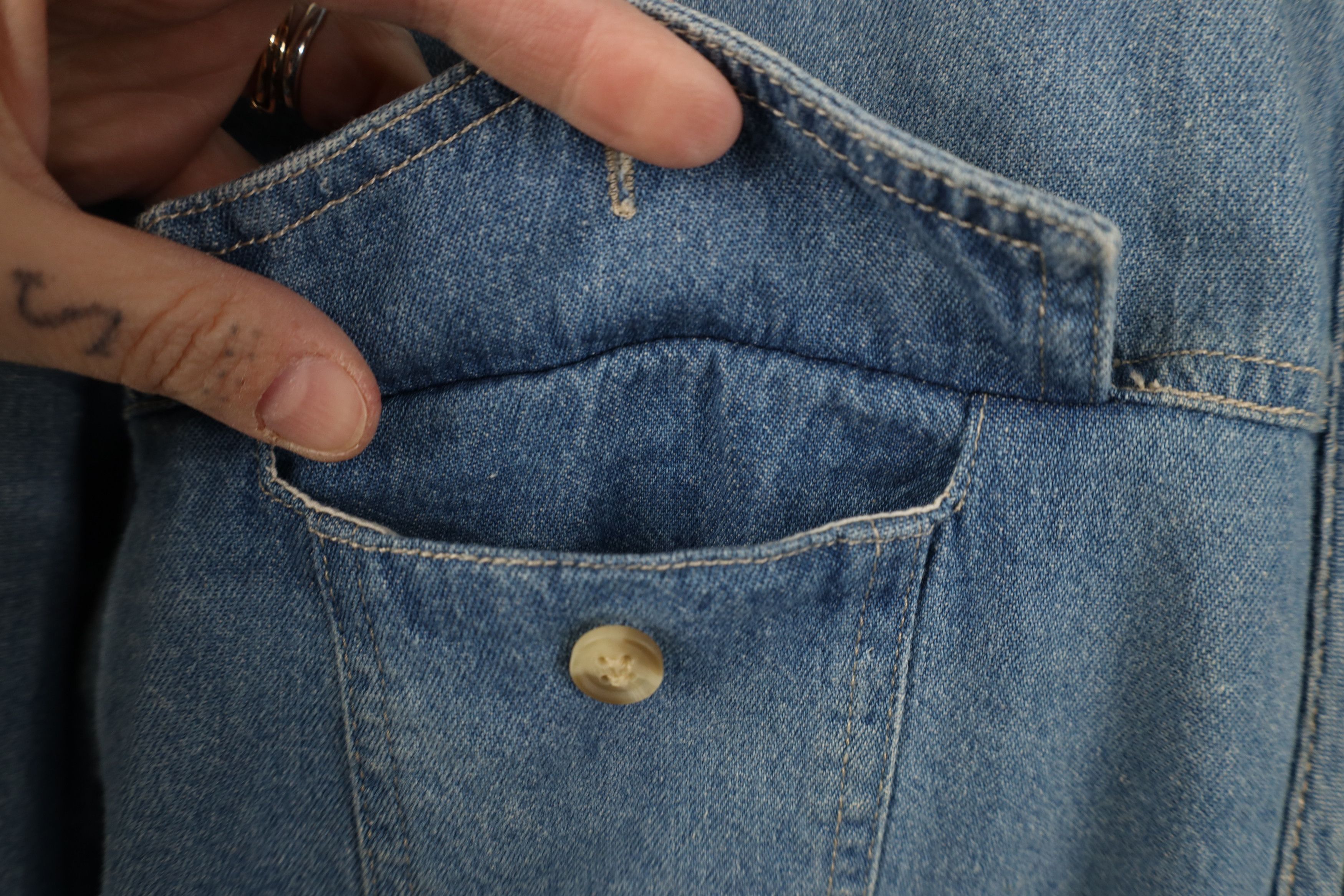 Vintage Vintage 90s Streetwear Babydoll Denim Trucker Jacket Blue Size M / US 6-8 / IT 42-44 - 8 Thumbnail