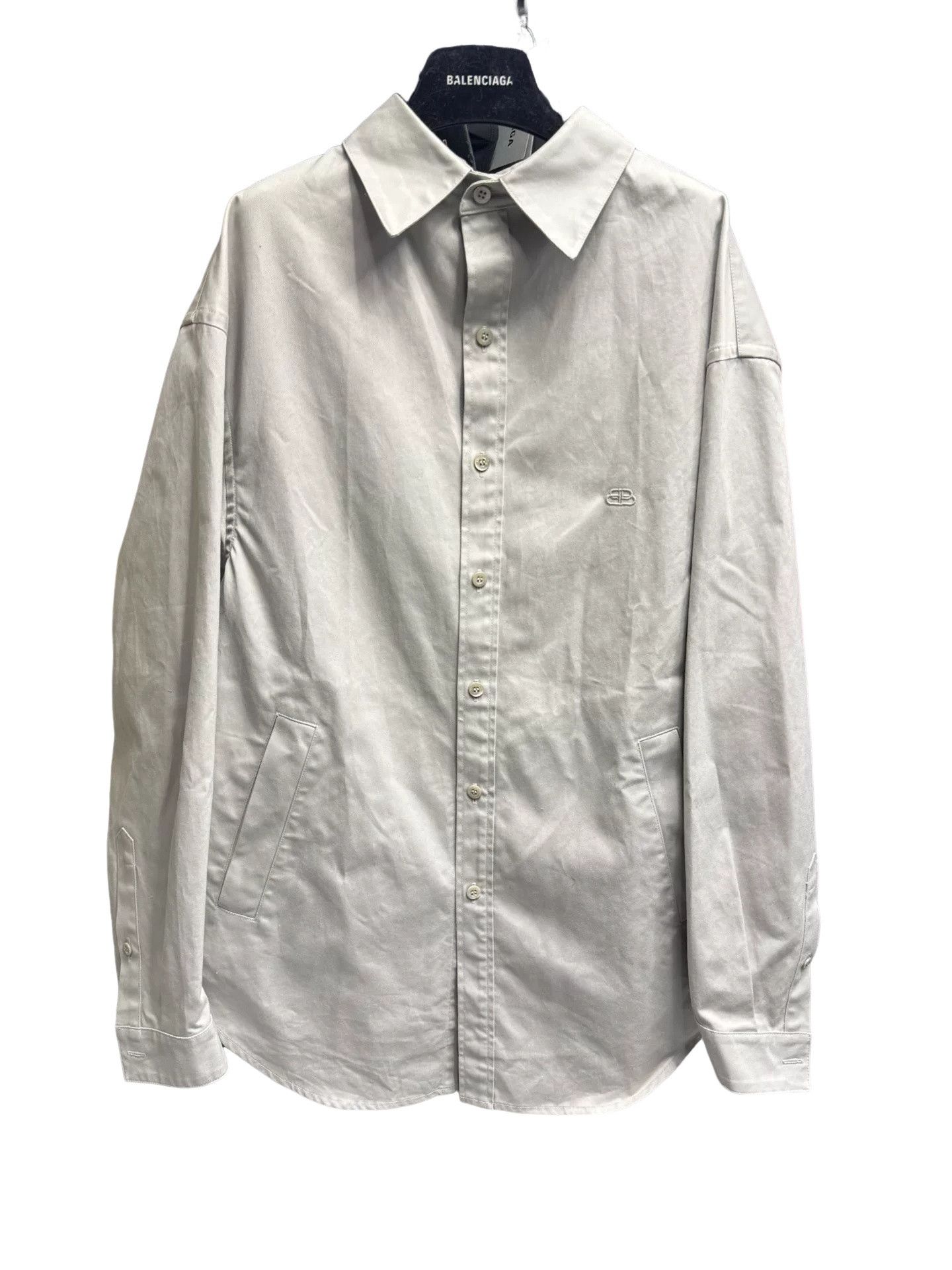 Balenciaga Balenciaga Embroidered Logo Shirt Size S Size US S / EU 44-46 / 1 - 1 Thumbnail