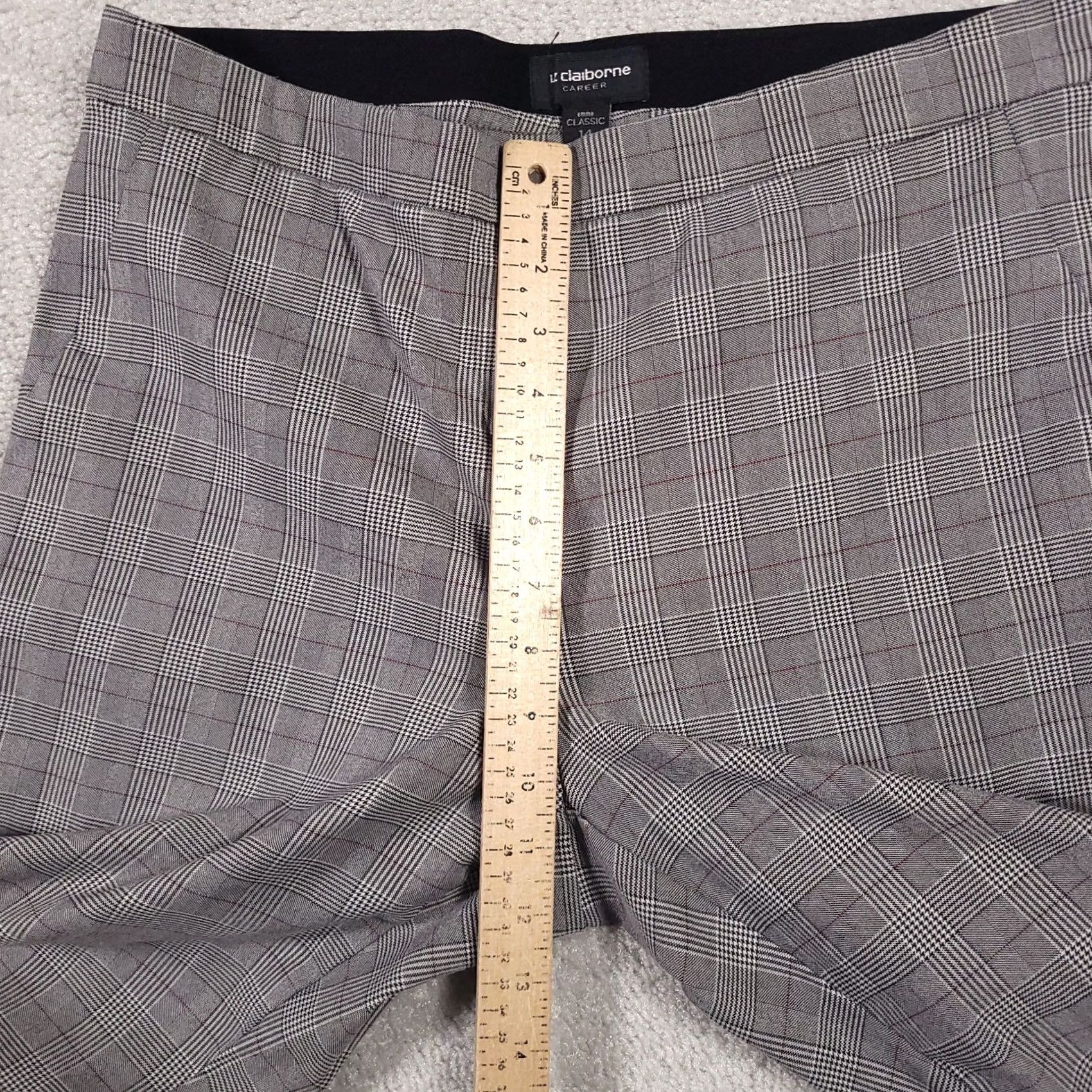 Liz Claiborne Liz Claiborne Career Emma Classic Ankle Plaid Pattern Pants Pull On Women's 14 Size 36" / US 14 / IT 50 - 6 Thumbnail