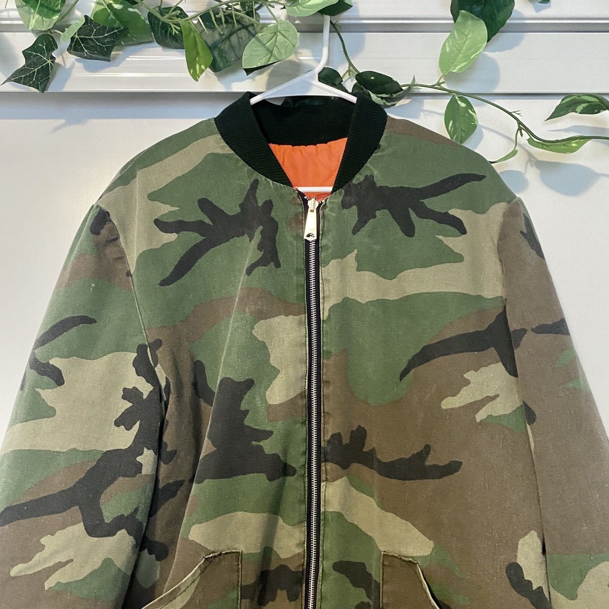 Vintage Vintage Camo Bomber Military Jacket Size US M / EU 48-50 / 2 - 2 Thumbnail