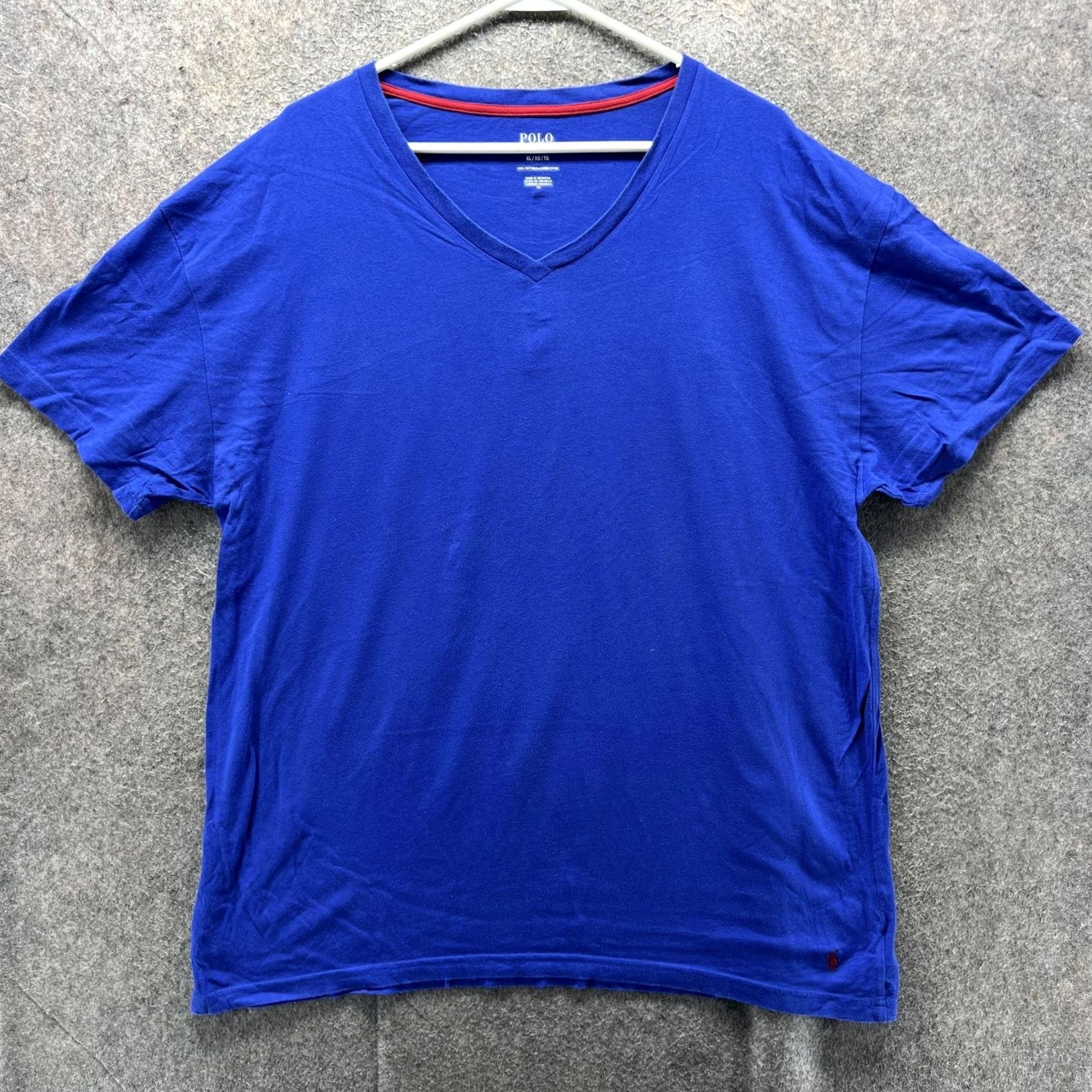 Polo Ralph Lauren Polo Ralph Lauren Shirt Mens XL Blue V-Neck 100% Cotton Casual Tee T-Shirt Size US XL / EU 56 / 4 - 2 Thumbnail
