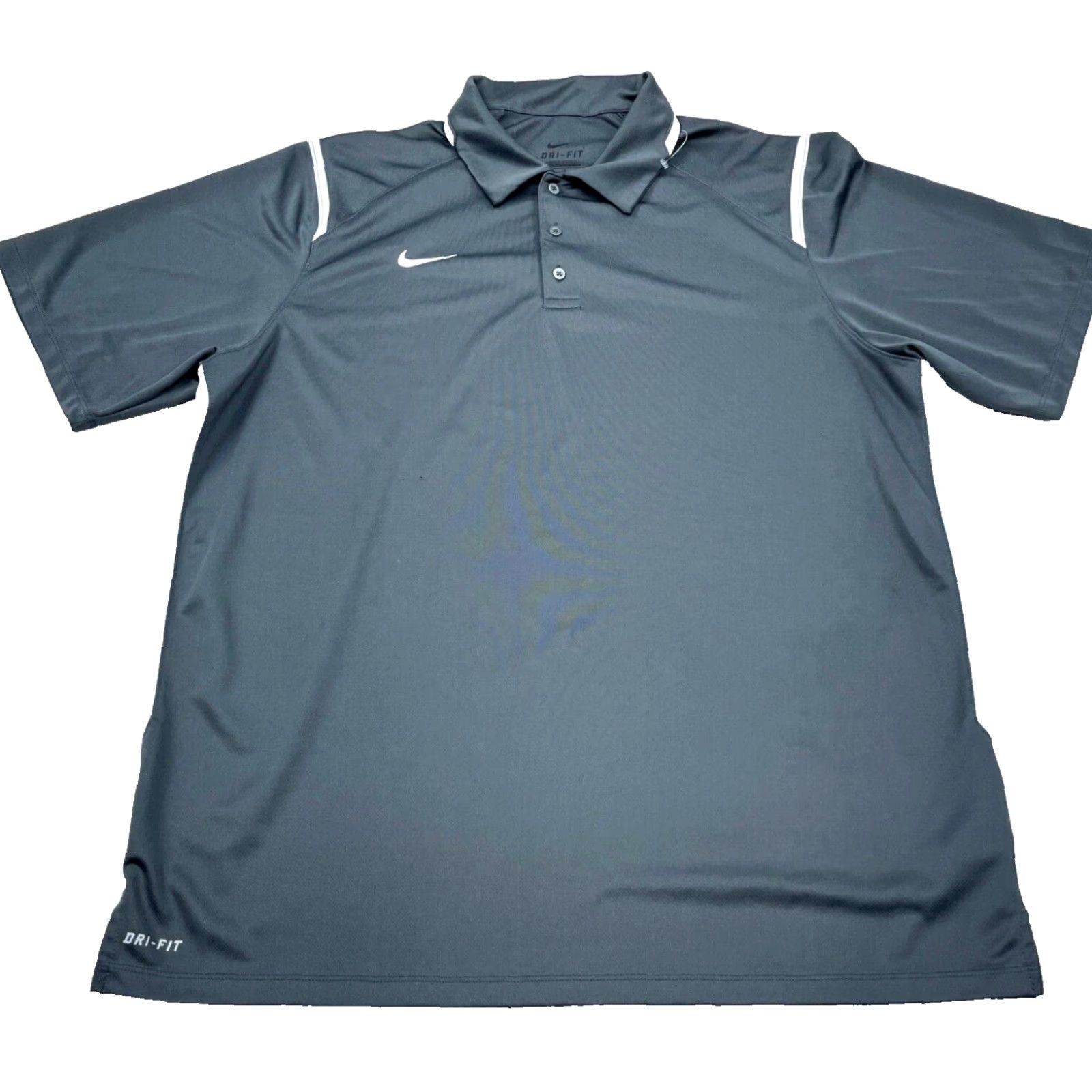 Nike Nike Polo Shirt Men XL Gray White Dri-Fit Performance Golf Pickleball Adult Size US XL / EU 56 / 4 - 2 Thumbnail
