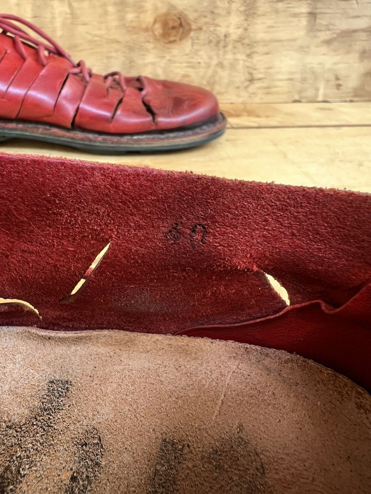 Trippen TRIPPEN Germany Handcrafted Red Leather Ankle Boots Size US 7.5 / EU 40-41 - 12 Thumbnail