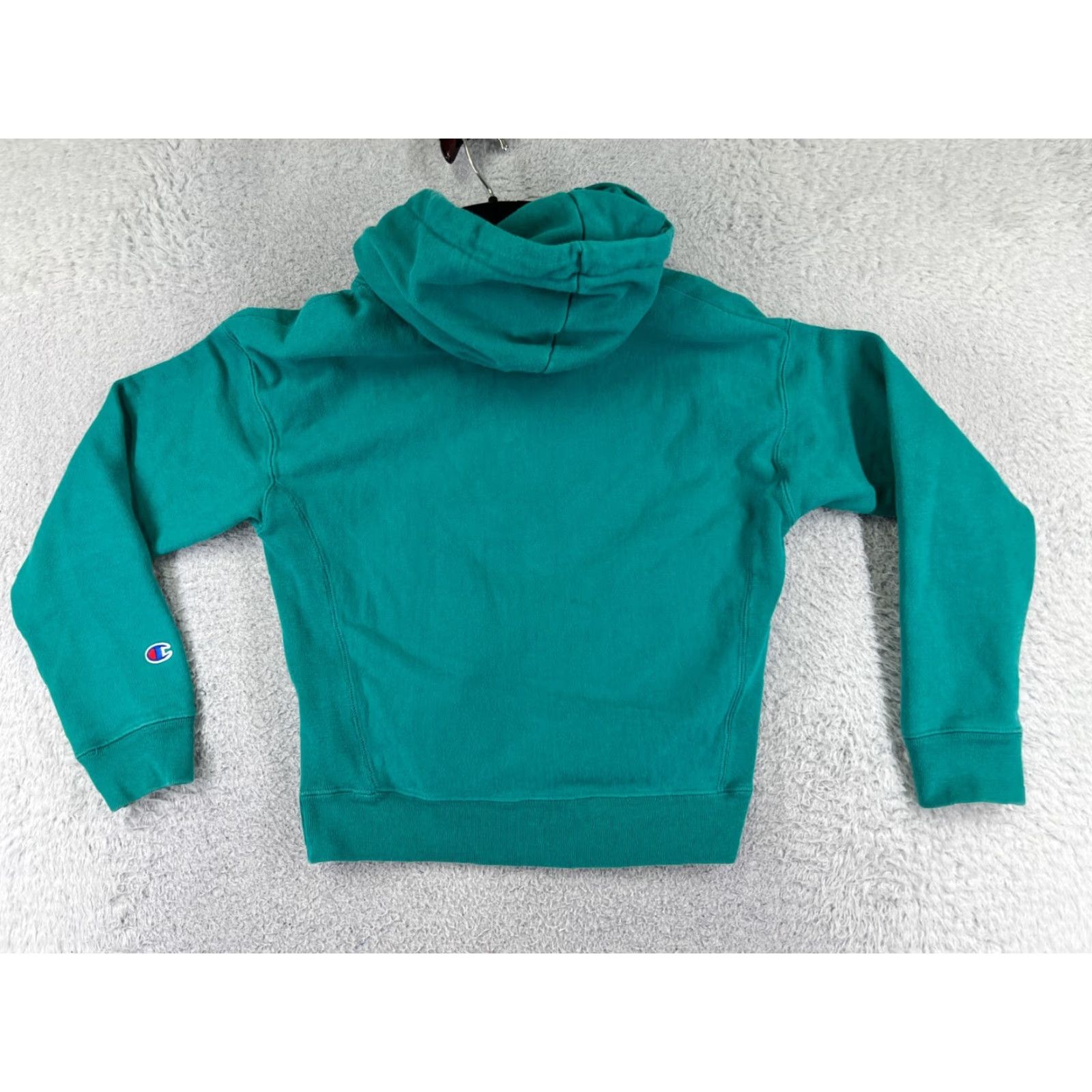 Champion Champion Hoodie Adult Small Teal Recreation Reverse Weave Sweatshirt Men Crew Neck Pullover Logo Jersey Cotton Blend Color: Green Size US S / EU 44-46 / 1 - 2 Thumbnail
