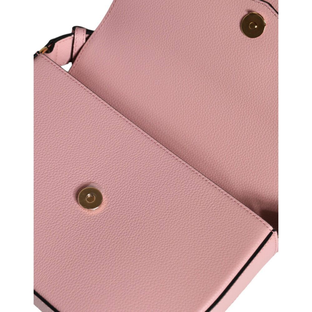 Versace Versace Pink Grainy Calf Leather Logo Crossbody Shoulder Bag Size ONE SIZE - 7 Thumbnail