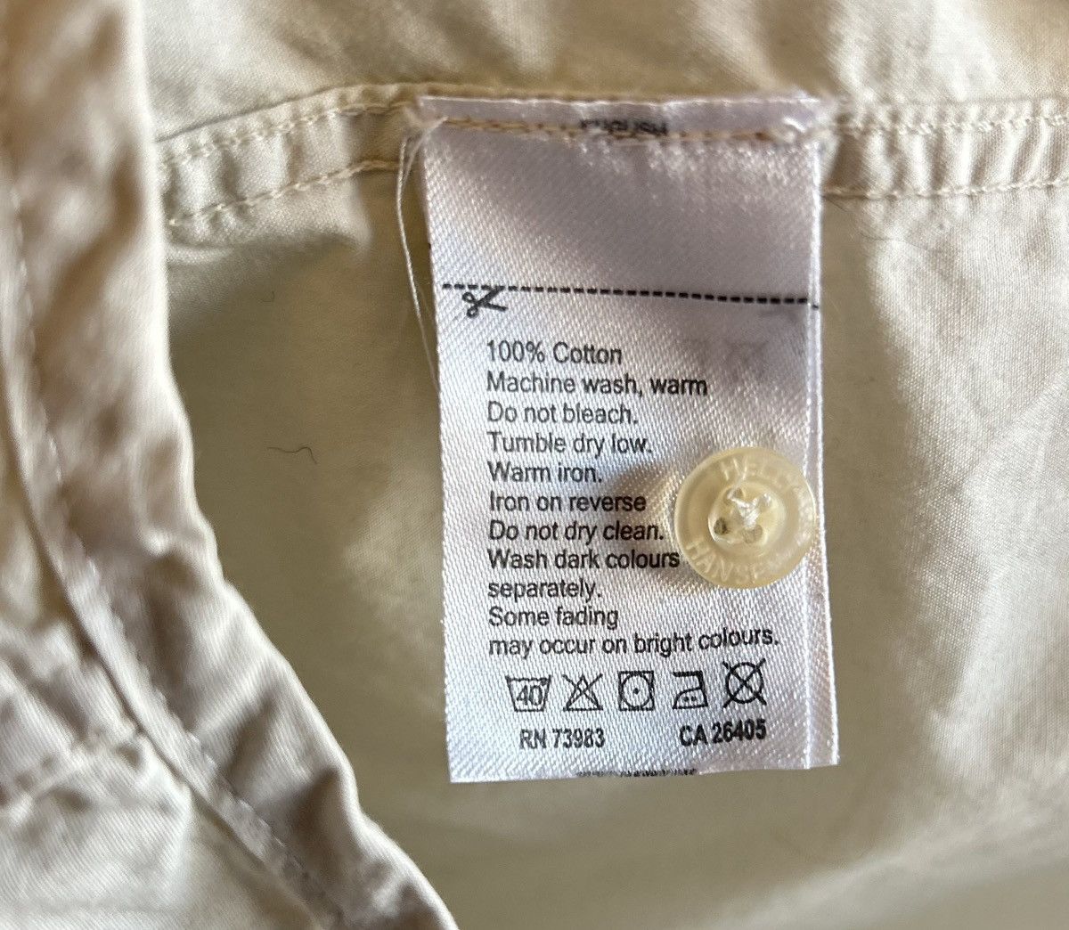 Helly Hansen Vintage 90s Helly Hansen Mens Beige Collared Button Shirt Size US XL / EU 56 / 4 - 13 Thumbnail