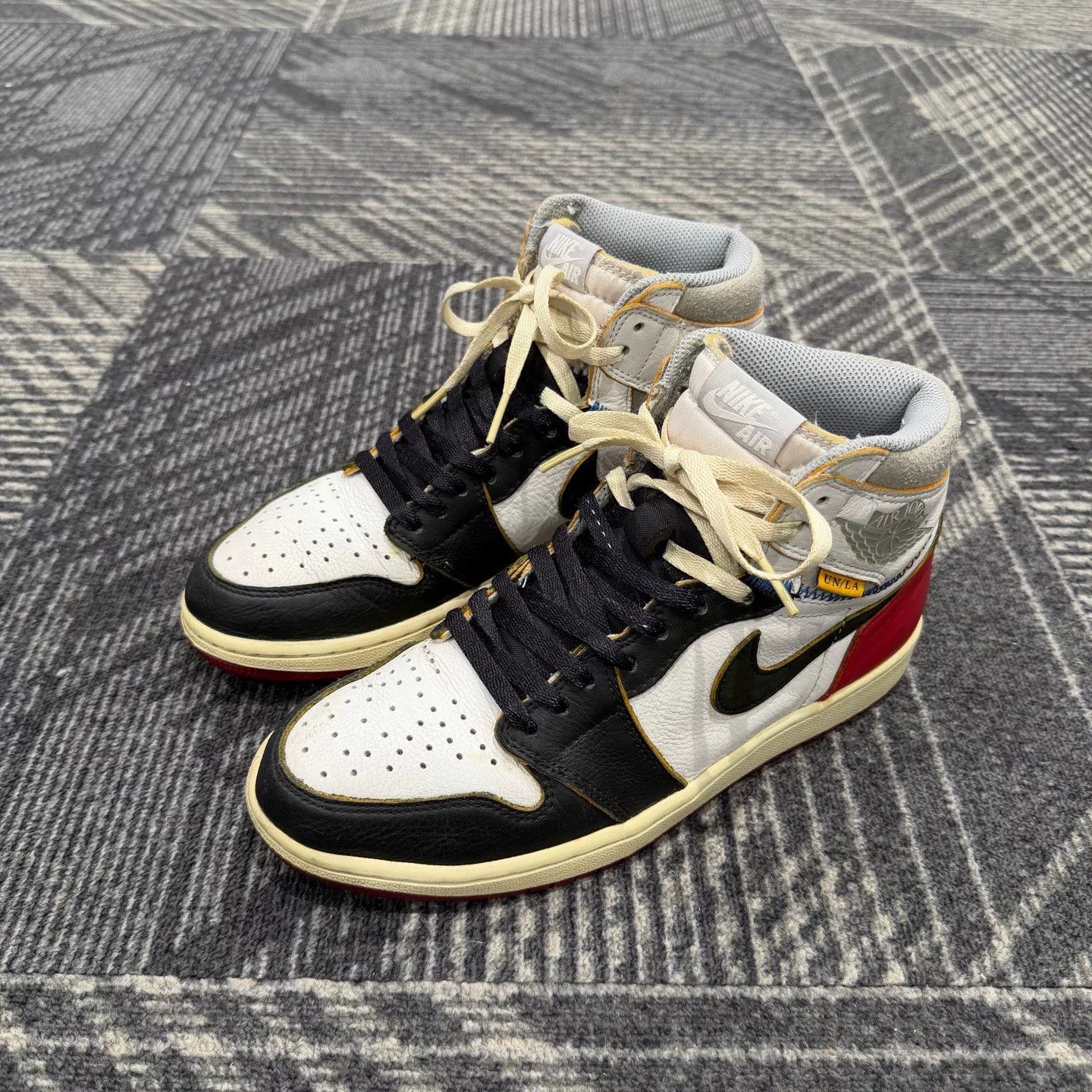 Union AJ1 OG Black White Red Sneakers