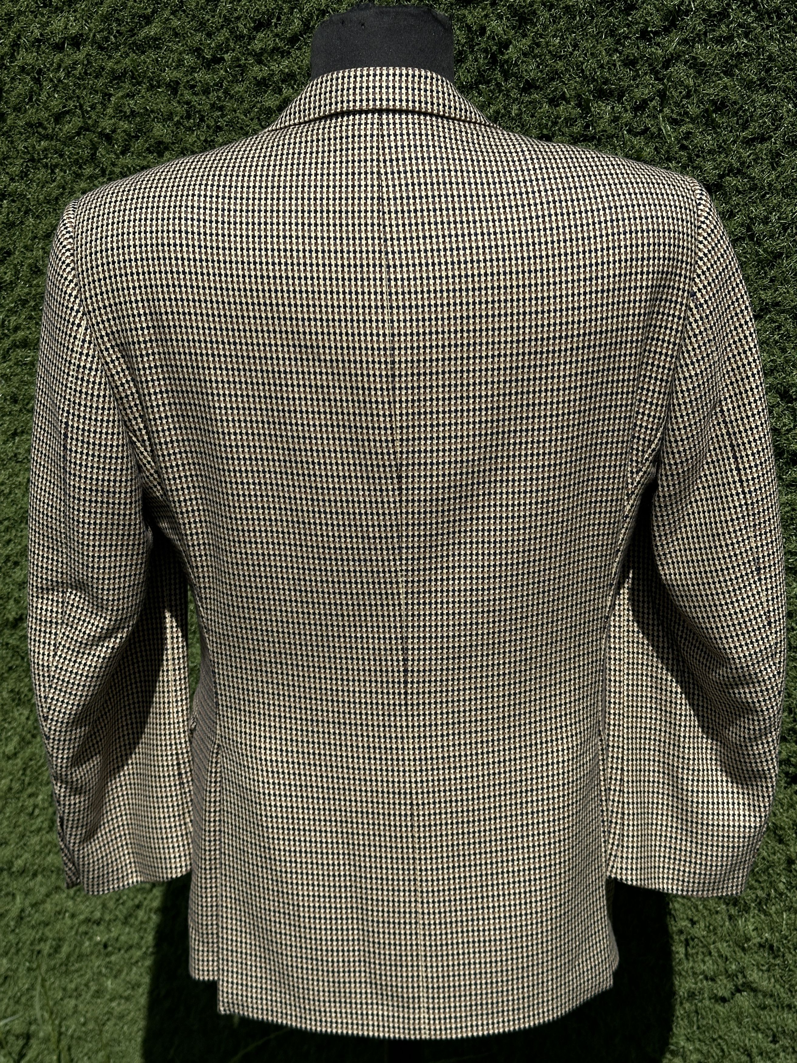 Ermenegildo Zegna Zegna Pure Cashmere Houndstooth Check 2 Button Blazer 50R EU Size 50R - 5 Thumbnail