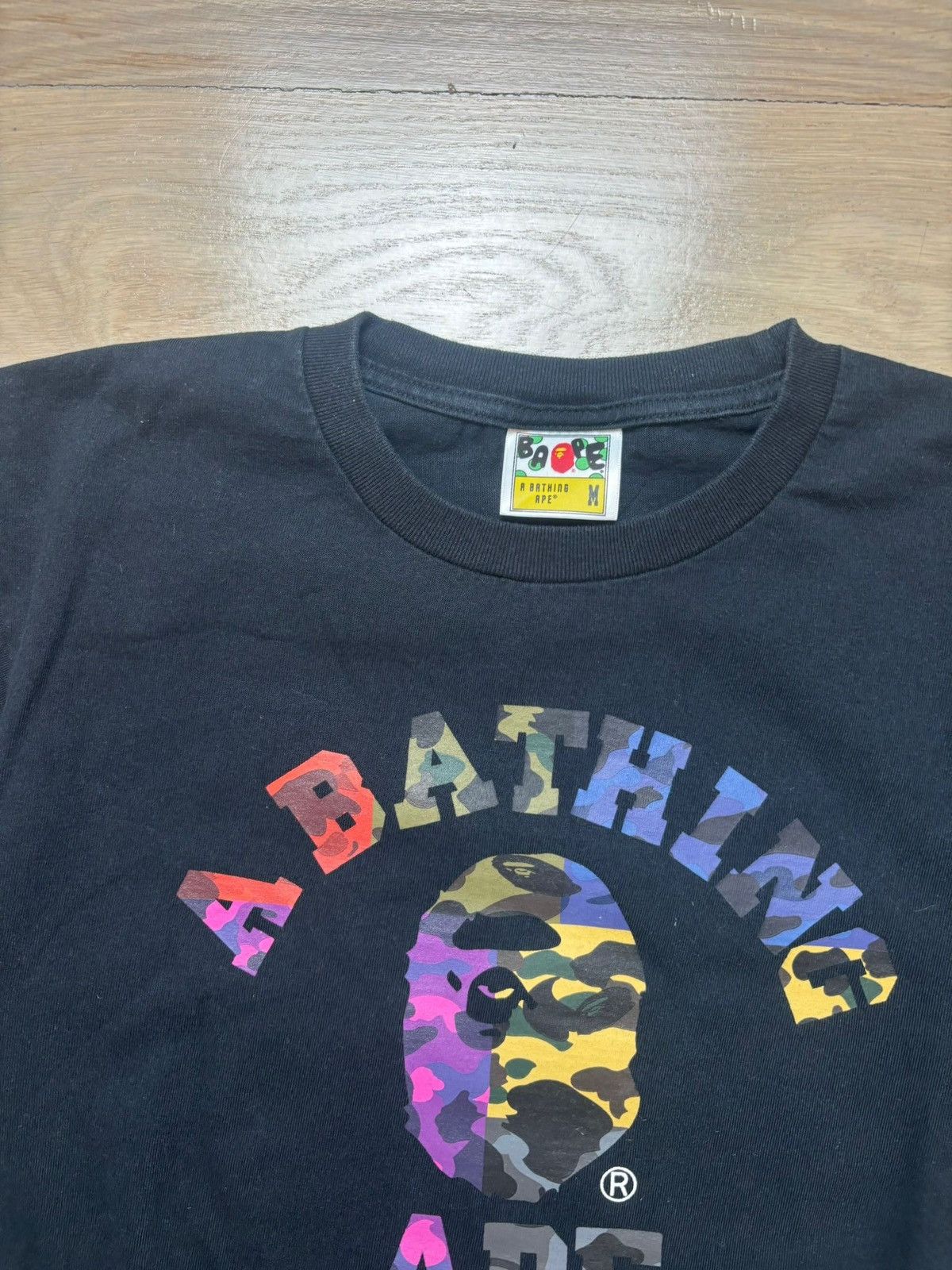 Bape Bape College Rainbow Tshirt Size US M / EU 48-50 / 2 - 3 Thumbnail