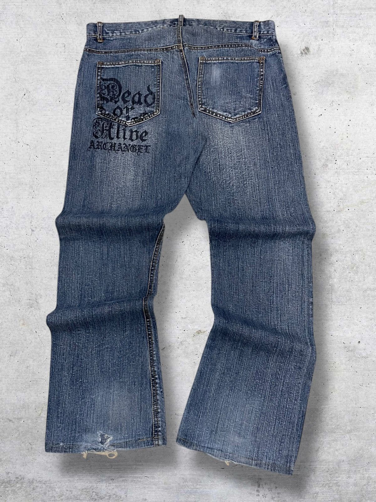 In The Attic VINTAGE IN THE ATTIC JAPAN 90S ARCHIVE DEAD OR ALIVE DENIM Size US 33 - 13 Thumbnail