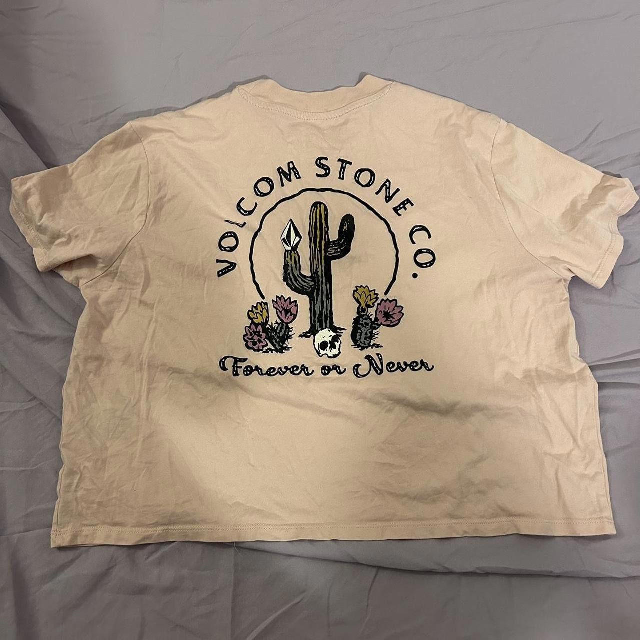 Volcom Volcom Women's Pink and Green Tshirt Size XL / US 12-14 / IT 48-50 - 2 Thumbnail