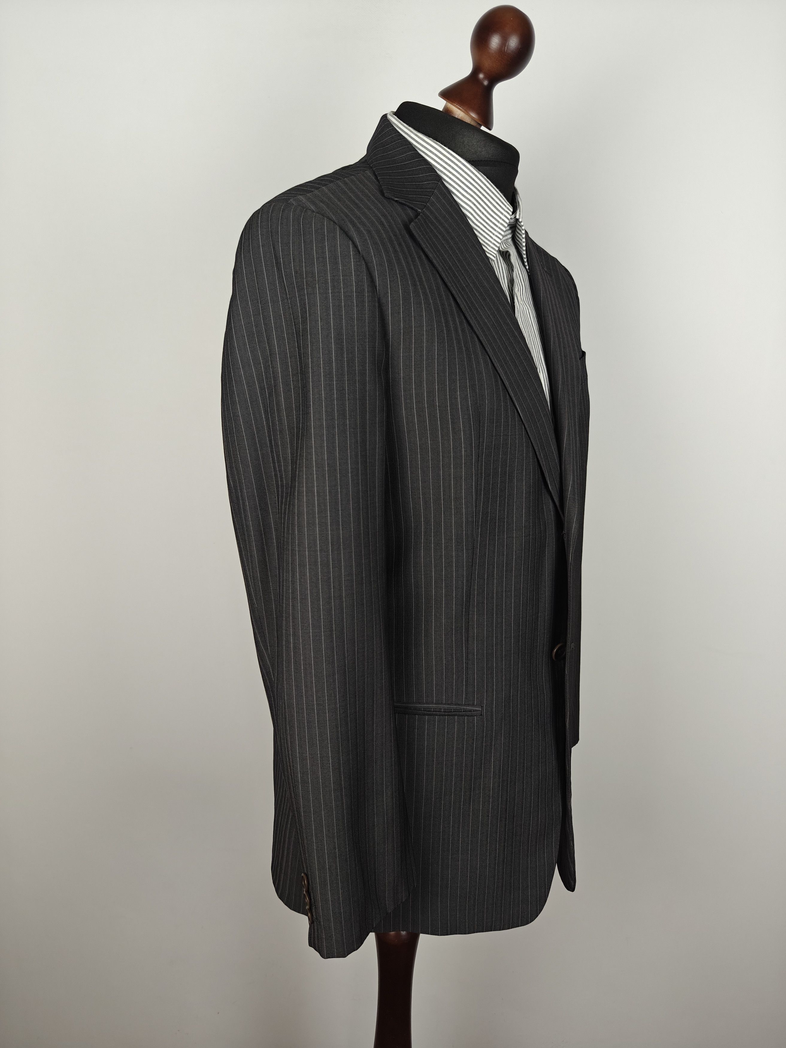 Armani Collezioni Armani Collezioni Blazer Wool Jacket Striped size 50/R Size 40R - 3 Thumbnail