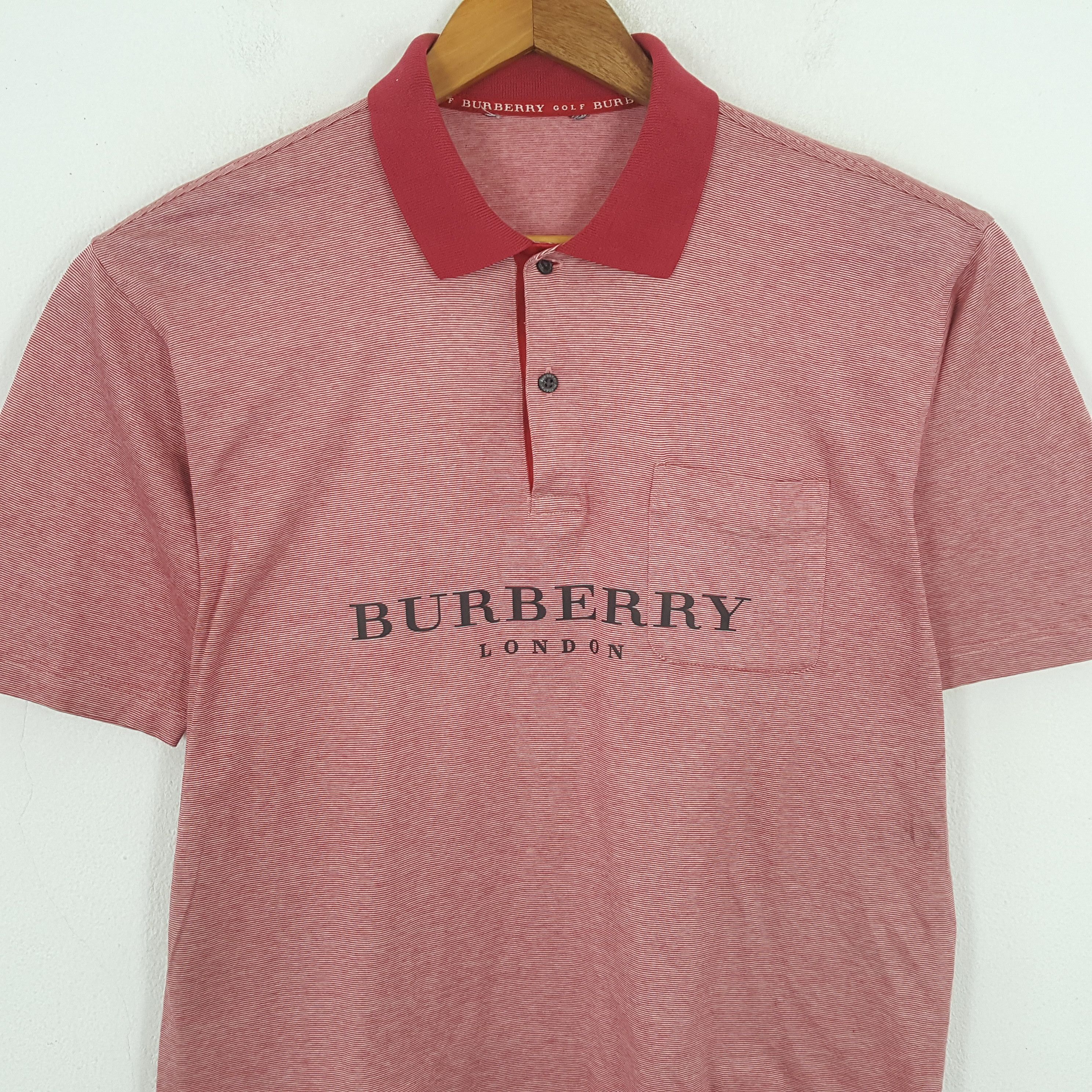 Burberry × Vintage Vintage BURBERRY LONDON Fashion Brand Polos Shirt Size US M / EU 48-50 / 2 - 2 Thumbnail