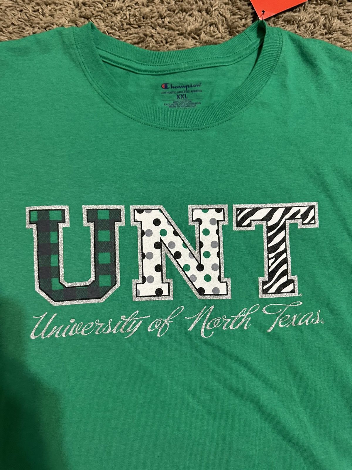 Champion × NCAA × Vintage Vintage NCAA Champion UNT Mean Green shirt 00s size 2XL Size US XXL / EU 58 / 5 - 3 Thumbnail