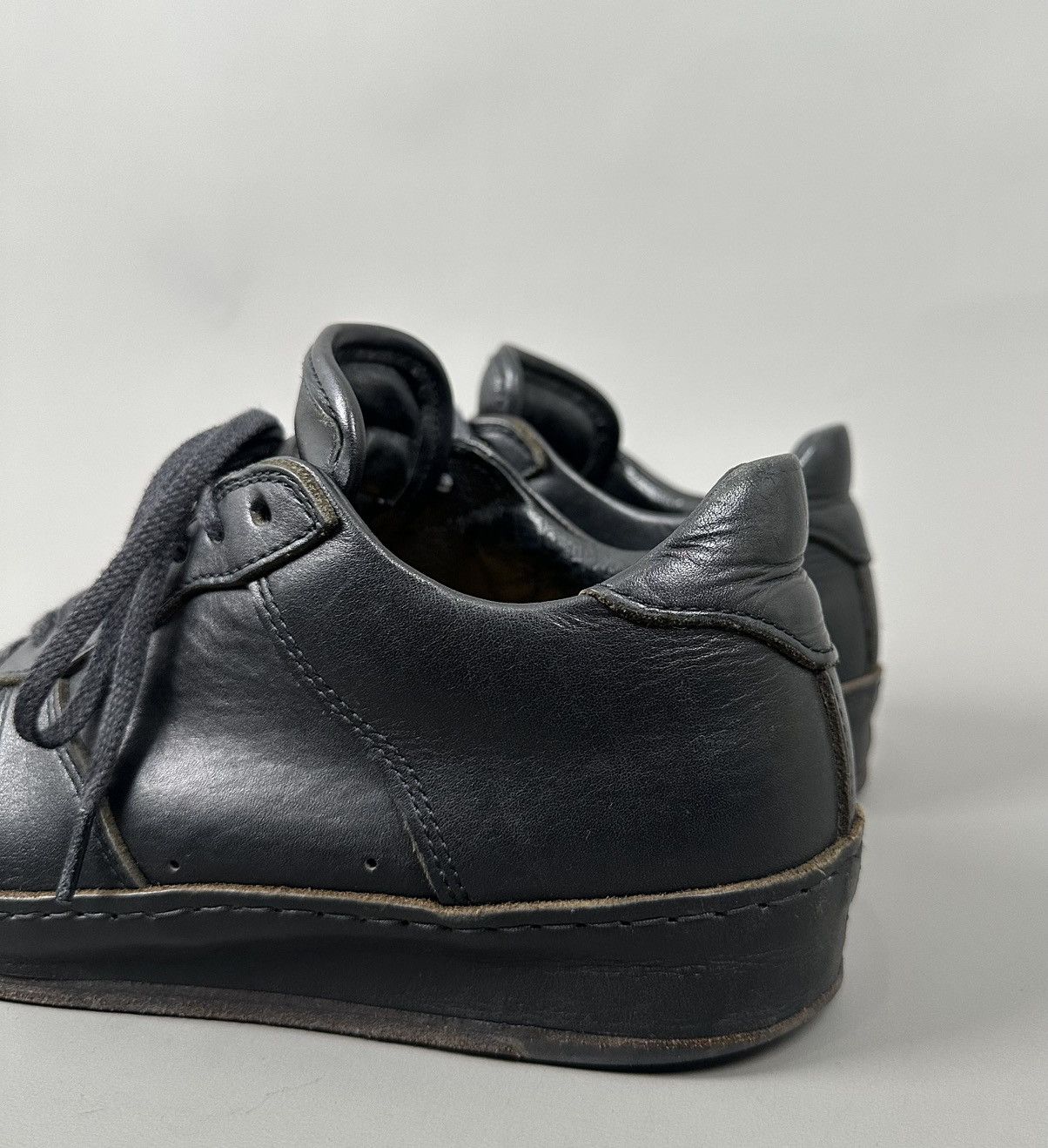 Hender Scheme Hender Scheme - MIP - Triple Black Leather Low Top Sneaker Size US 8 / EU 41 - 5 Thumbnail