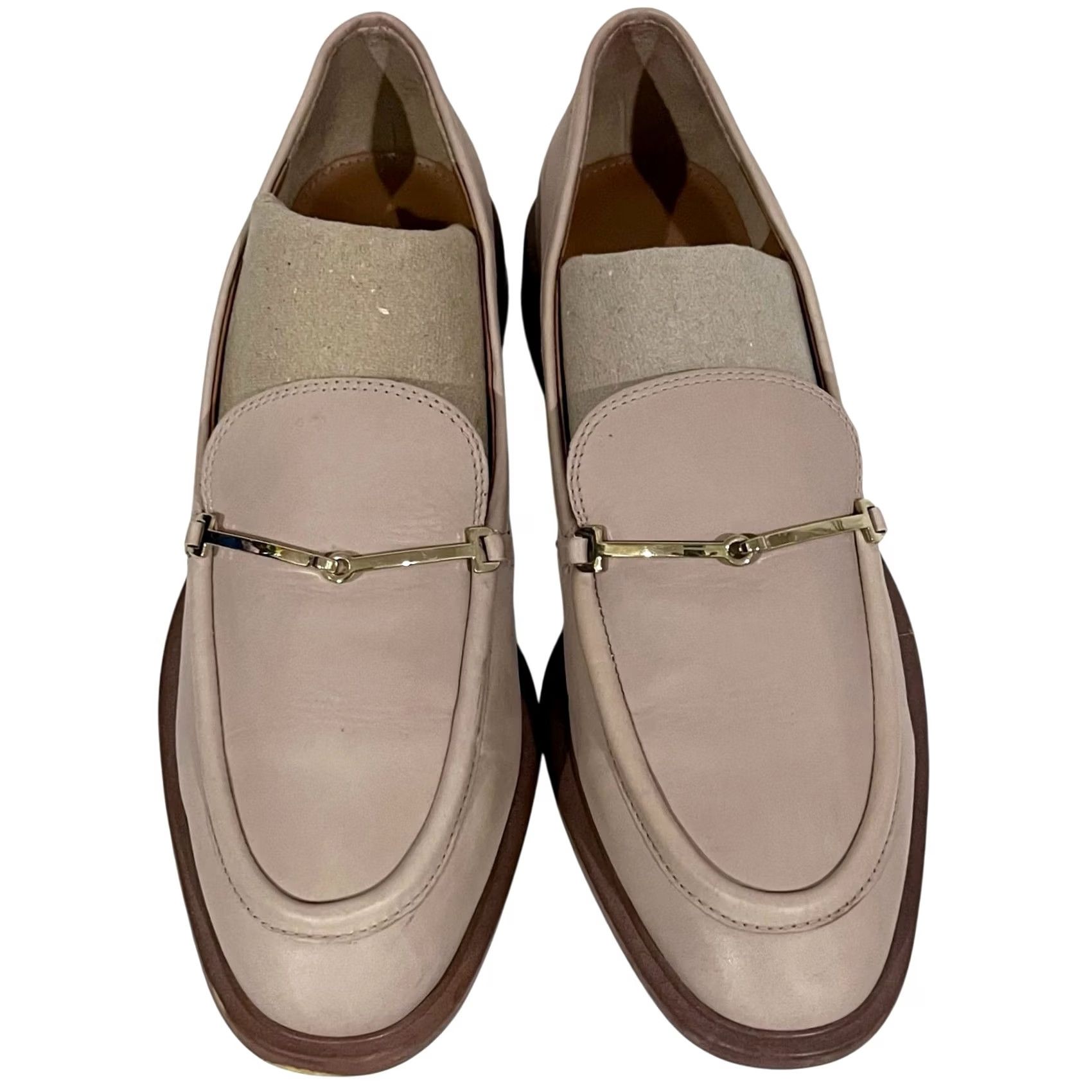 Franco Sarto Franco Sarto SARTO A-EDA Horse Bit Loafers Blush/Beige Leather Women Sz 8M Slip On Men? Women? Size US 8 / IT 38 - 3 Thumbnail