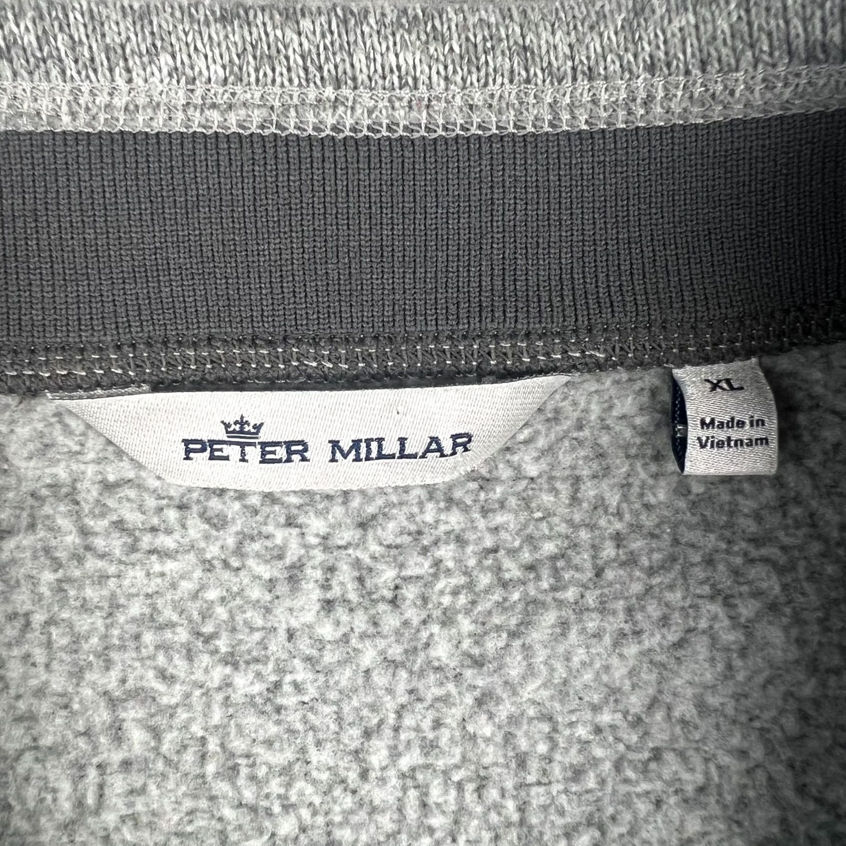 Peter Millar Peter Millar Crown Fleece Sweater Vest Mens XL Grey Full Zip Golf Jacket Size US XL / EU 56 / 4 - 3 Thumbnail