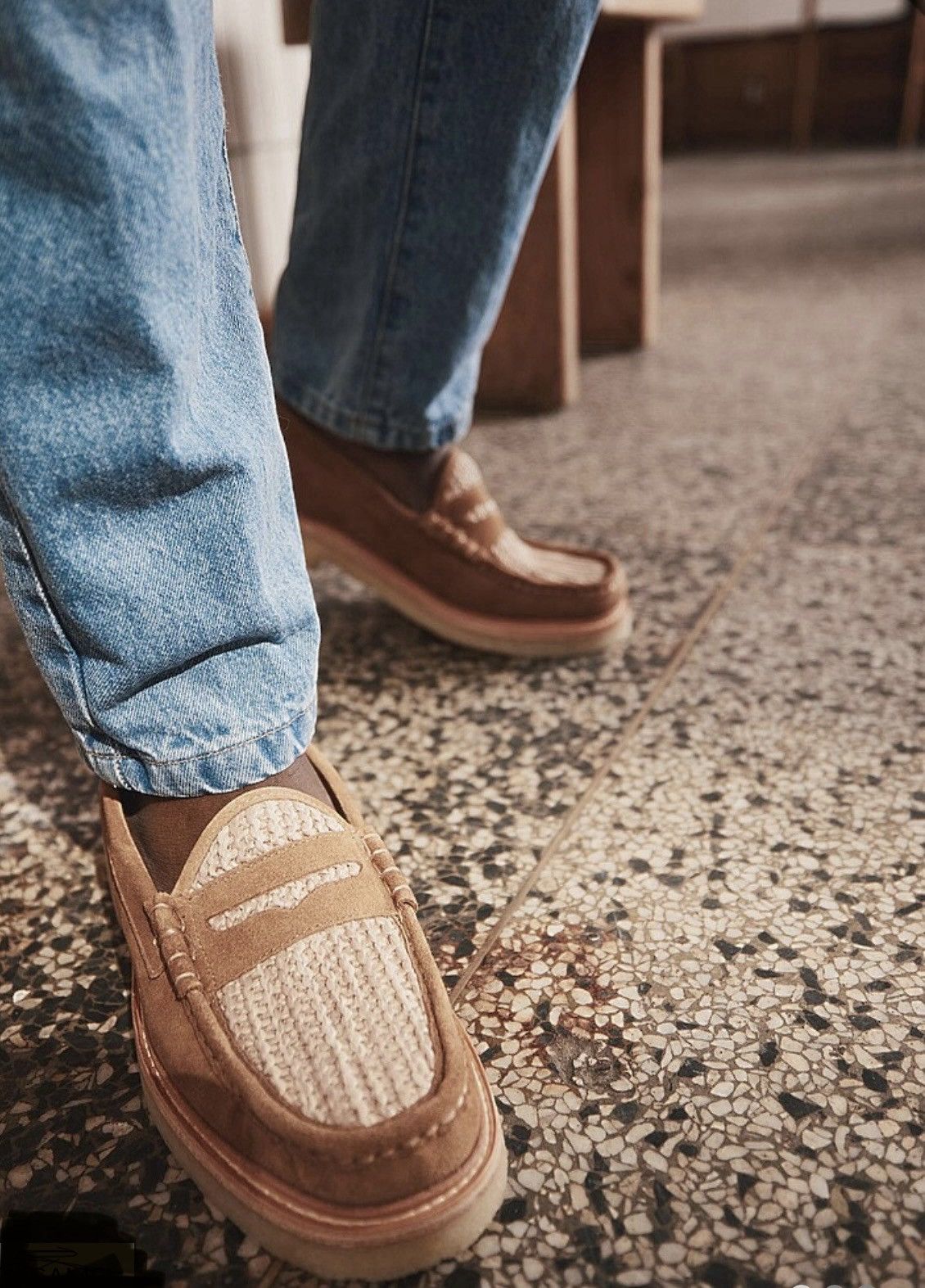 G.H. Bass & Co. G.H Bass Larson Weejuns suede and raffia loafers Size US 10.5 / EU 43-44 - 1 Thumbnail