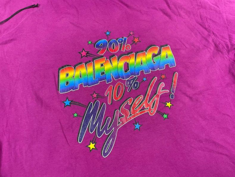 Balenciaga Balenciaga Rainbow logo splash-ink destruction short sleev Size US M / EU 48-50 / 2 - 3 Thumbnail