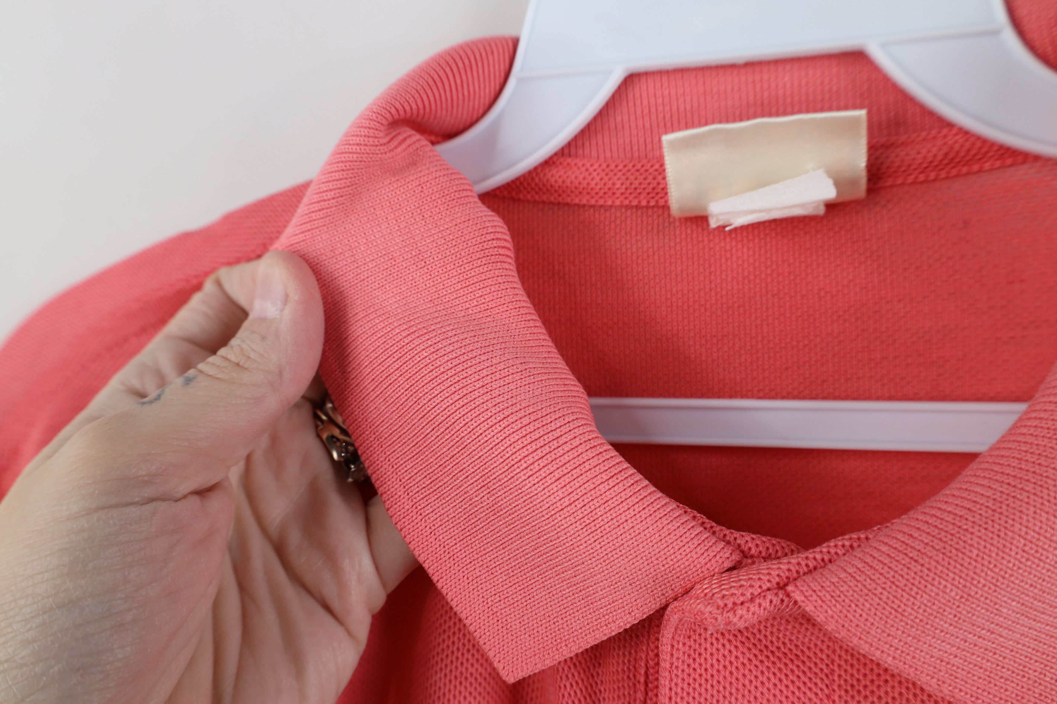 L.L. Bean Vintage 90s LL Bean Double L Cotton Knit Golf Polo Pink USA Size US XL / EU 56 / 4 - 7 Thumbnail