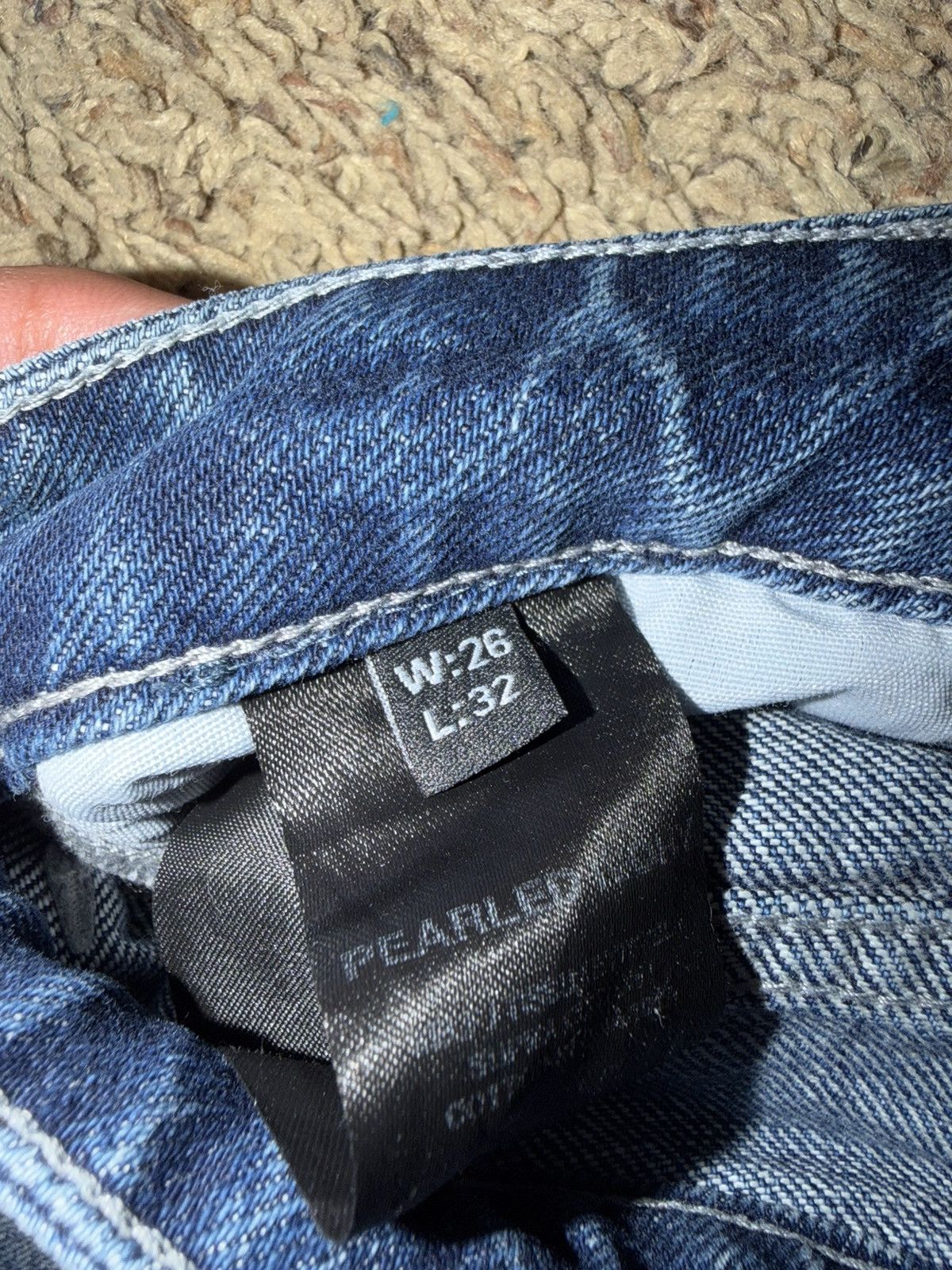 Pearled Ivory Pearled Ivory 1211 Washed Indigo Denim Size US 26 / EU 42 - 3 Thumbnail