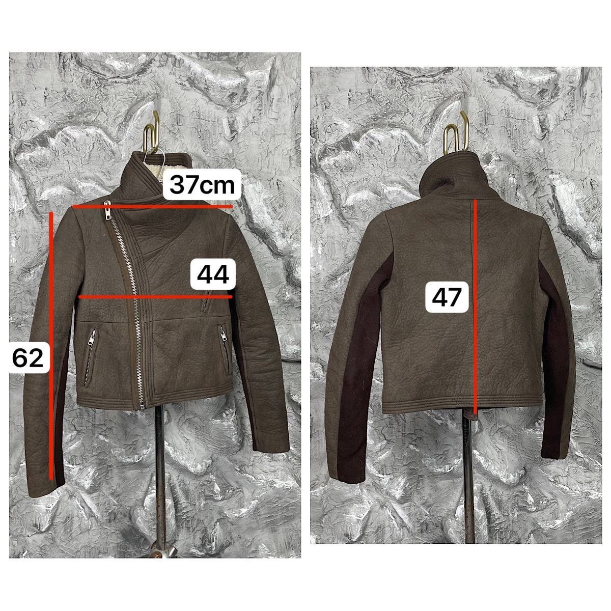 Japanese Brand Vintage Asymmetrical Zip Shearling Jacket Rick Owens Style Size US S / EU 44-46 / 1 - 9 Thumbnail